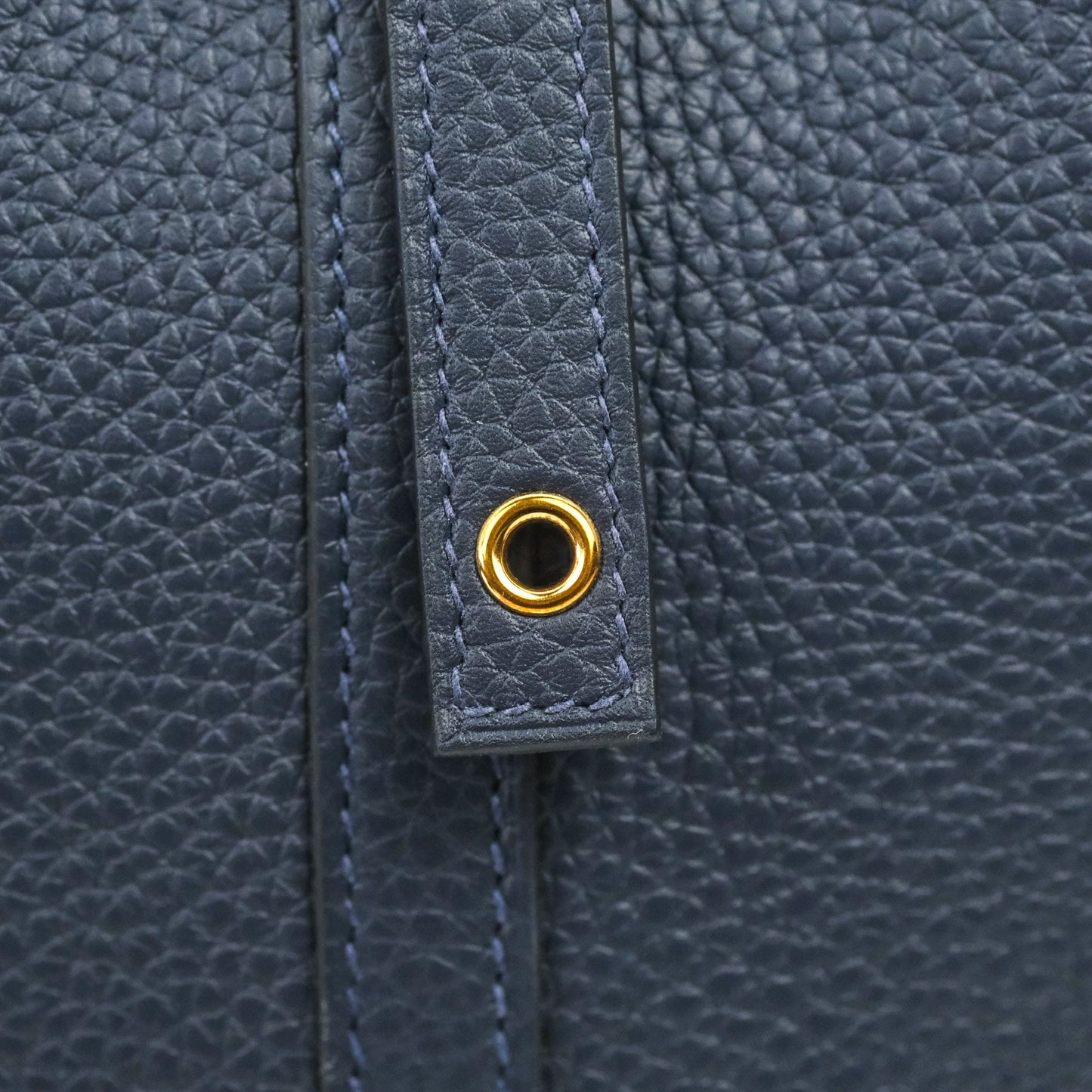 Hermès Picotin 22 Clemence Bleu Nuit Gold Hardware