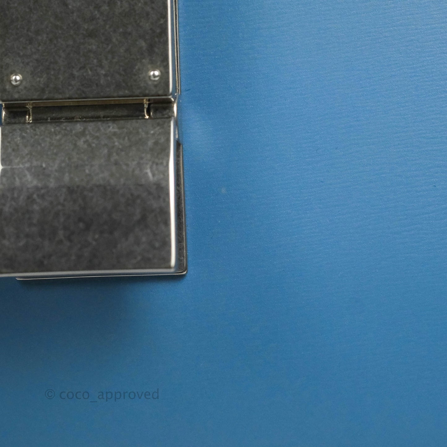 Celine Medium Classic Box Flap Blue Calfskin Silver Hardware