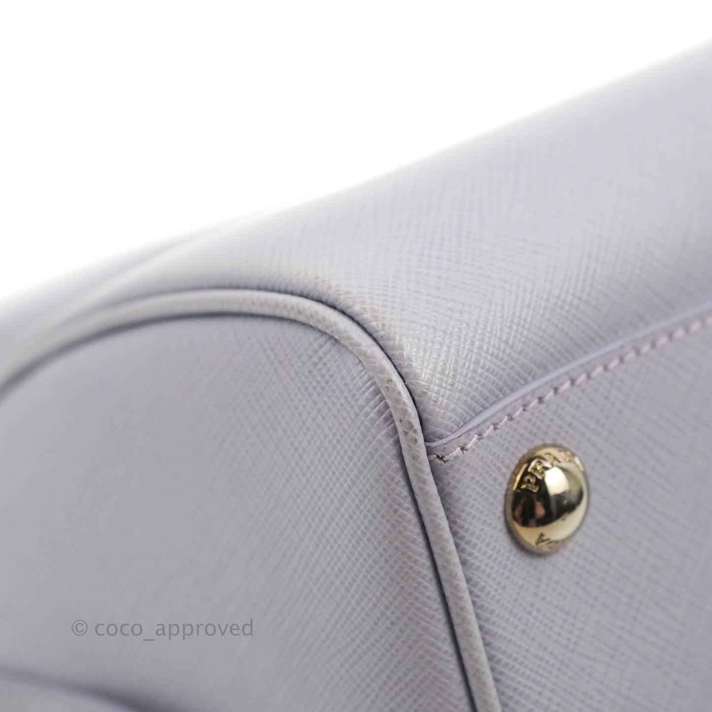 Prada Lilac Lux Convertible Boston Saffiano Leather Mini