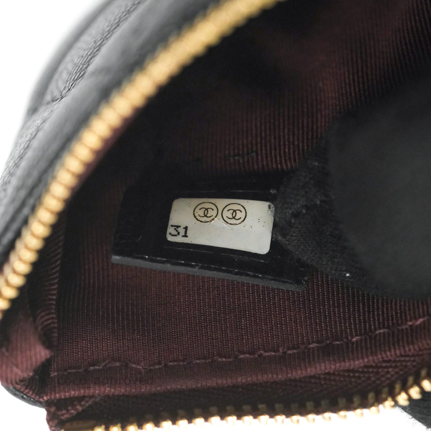 Chanel Quilted Mini O Case Black Caviar Gold Hardware