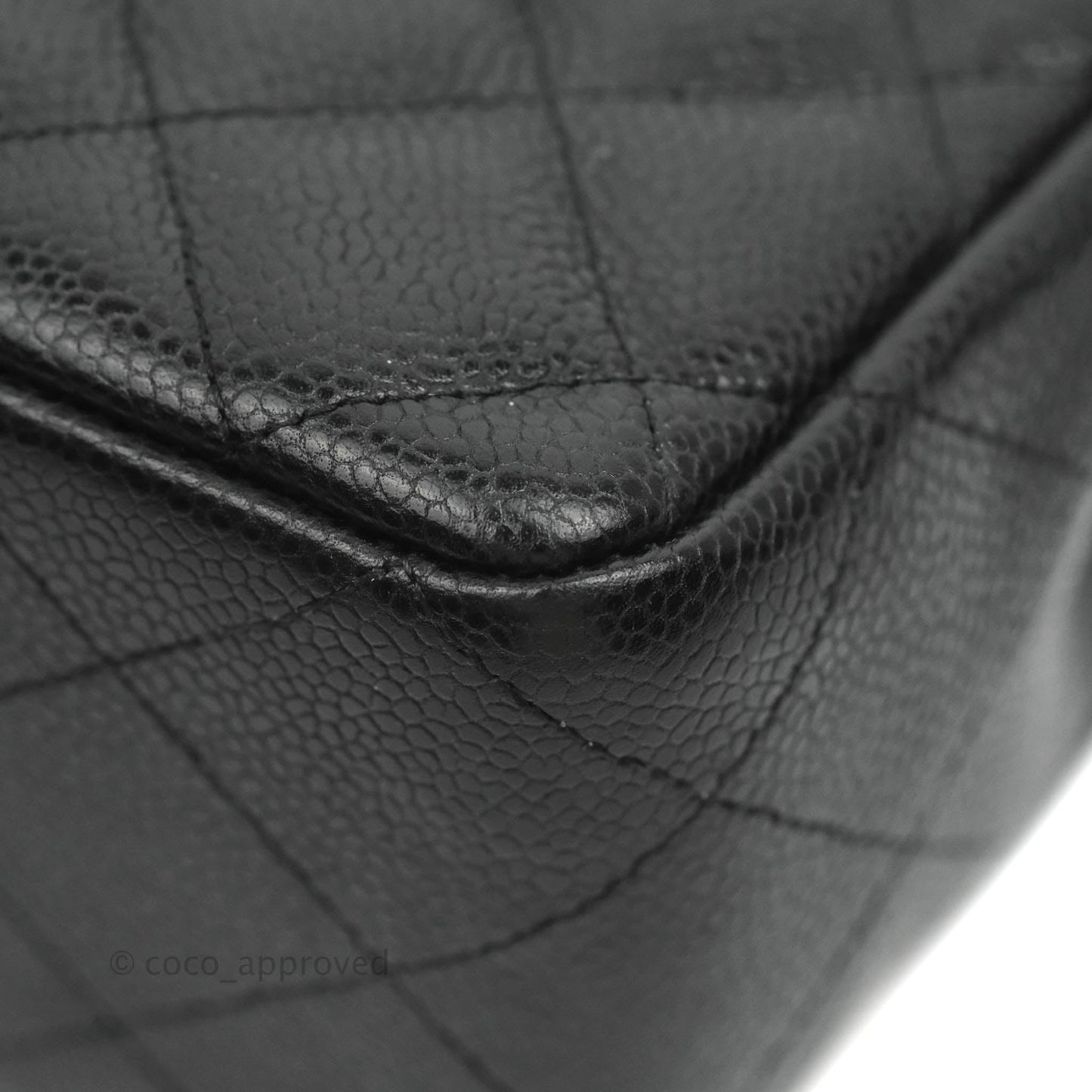 Chanel Jumbo Single Flap Black Caviar Gold Hardware