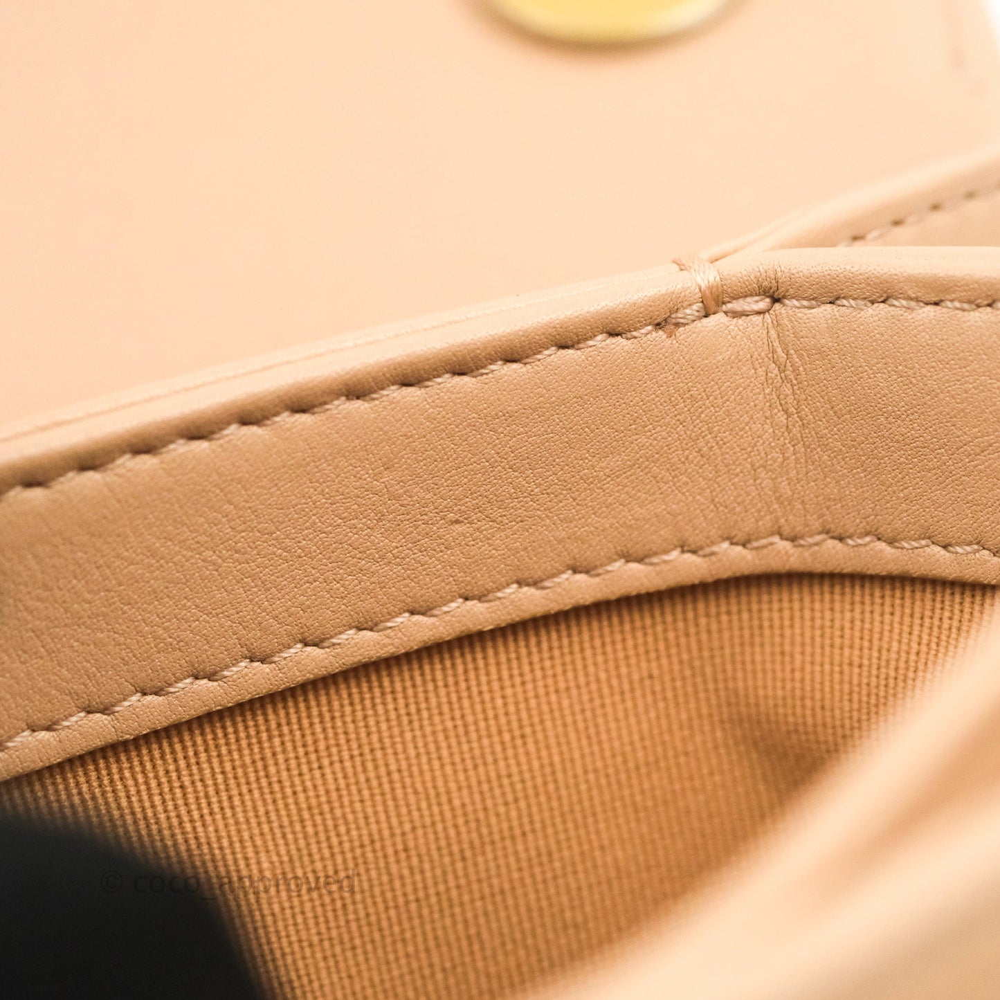 Chanel Pearl Chain Bag Pink Calfskin Aged Gold Hardware