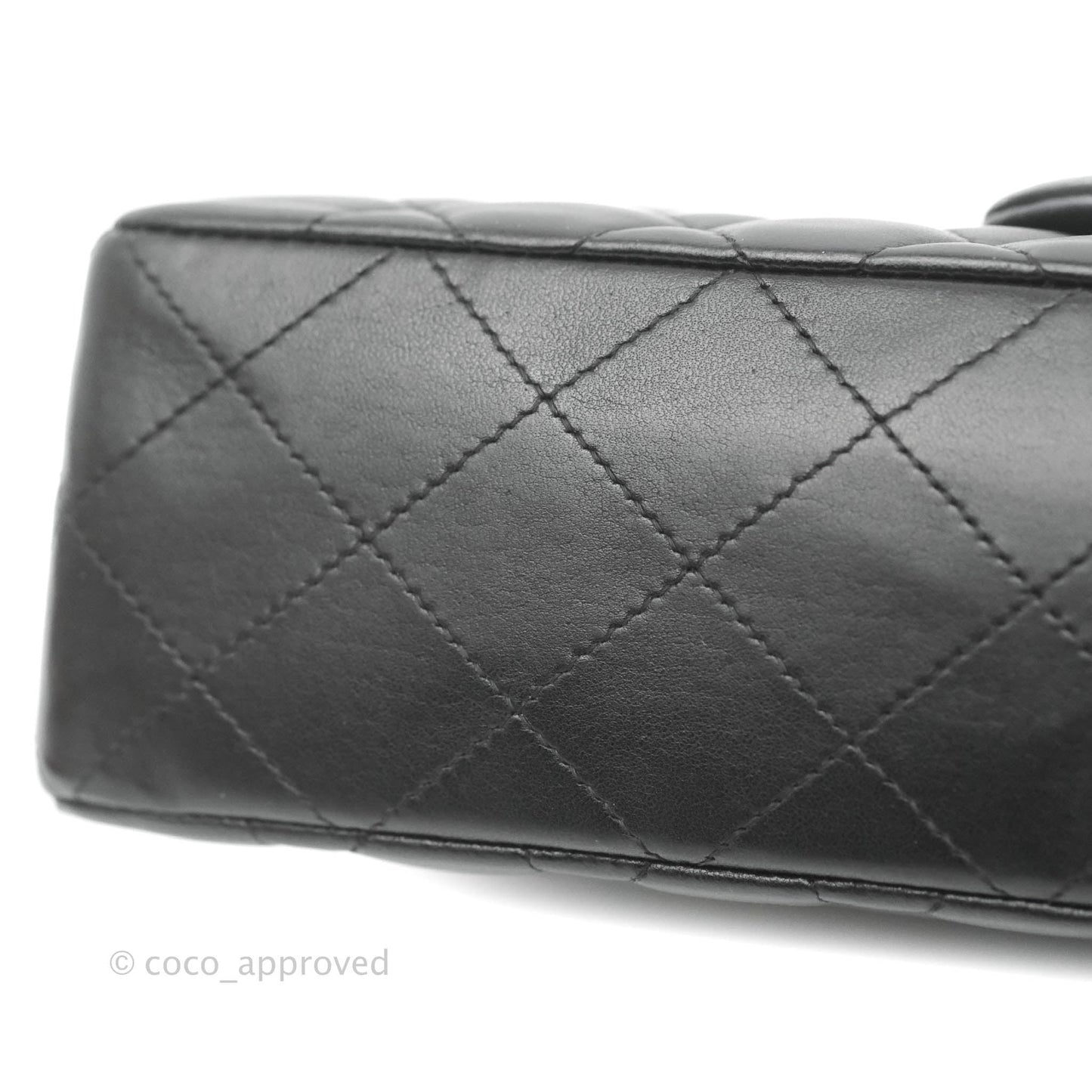 Chanel Small Classic Quilted Flap Black Lambskin Silver Hardware