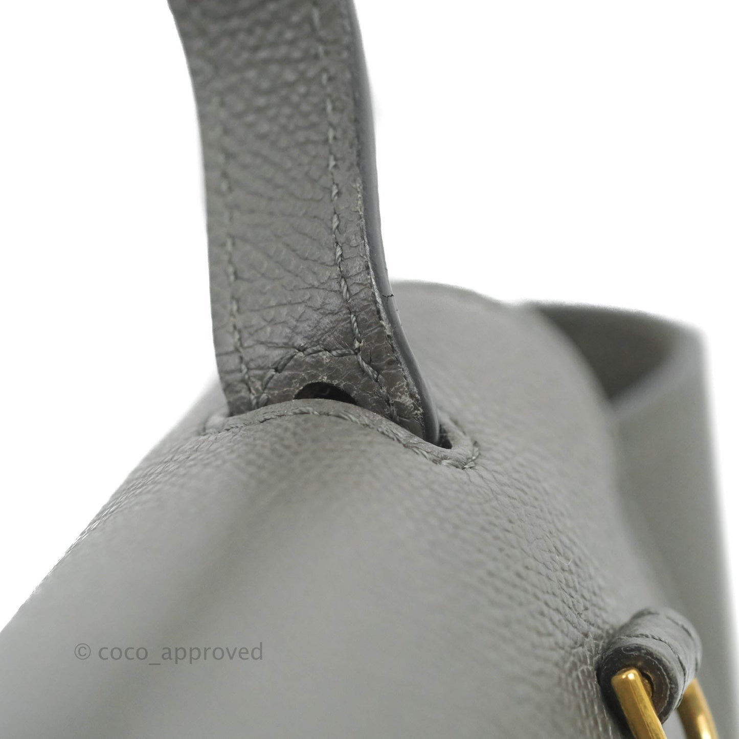 Celine Nano Belt Bag Grey Grained Calfskin Gold Hardware