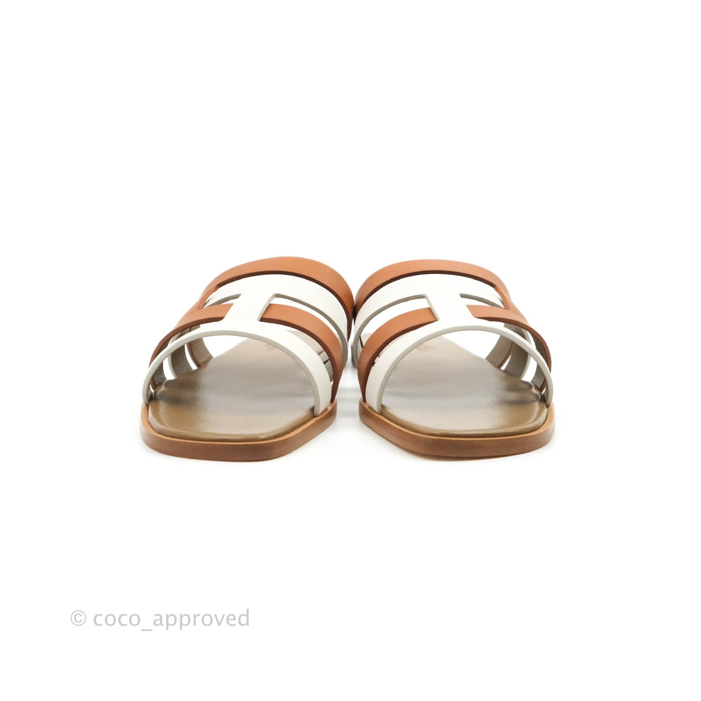 Hermès Calfskin Amore Sandals White Naturel Size 36.5