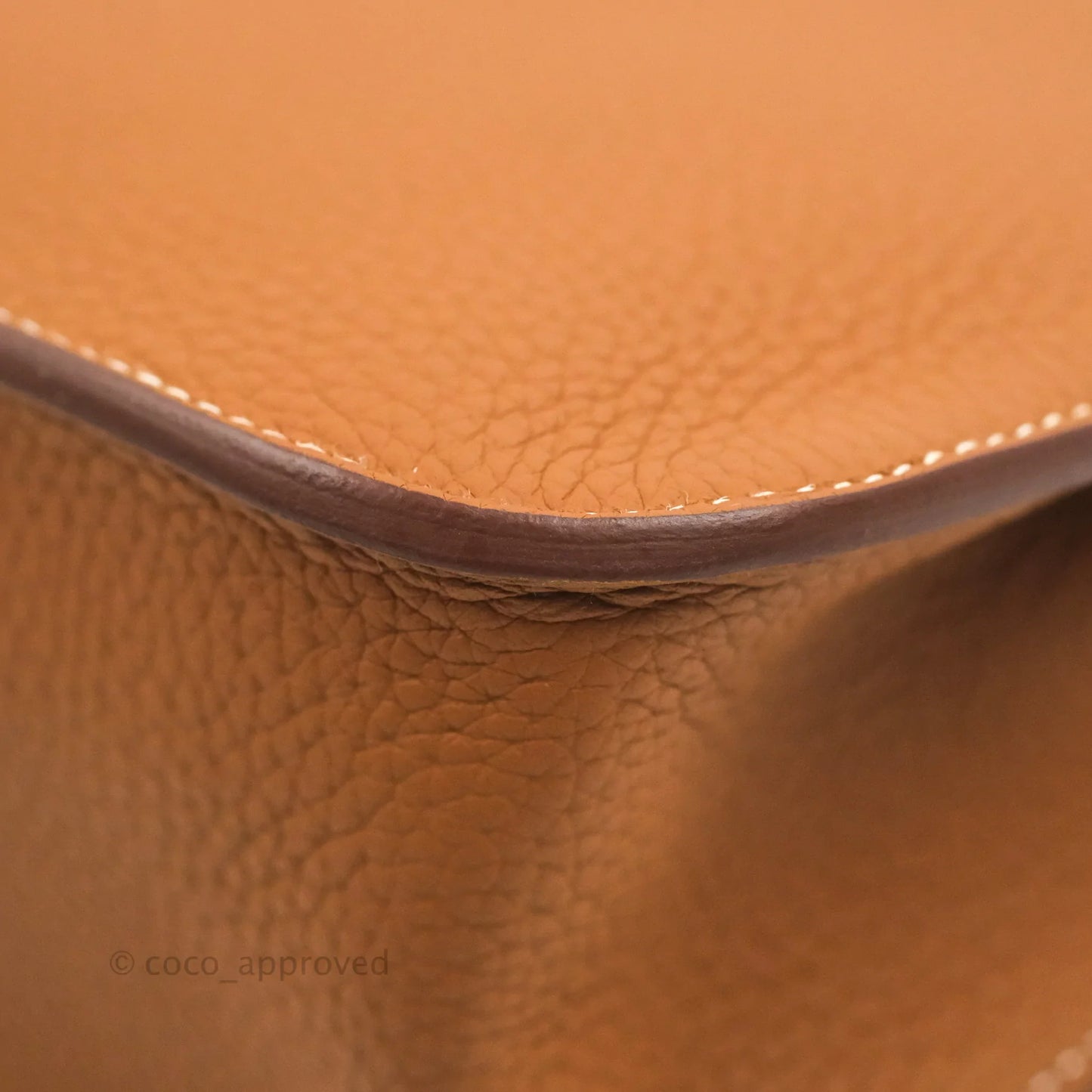 Hermès Halzan 25 Gold Clemence Palladium Hardware