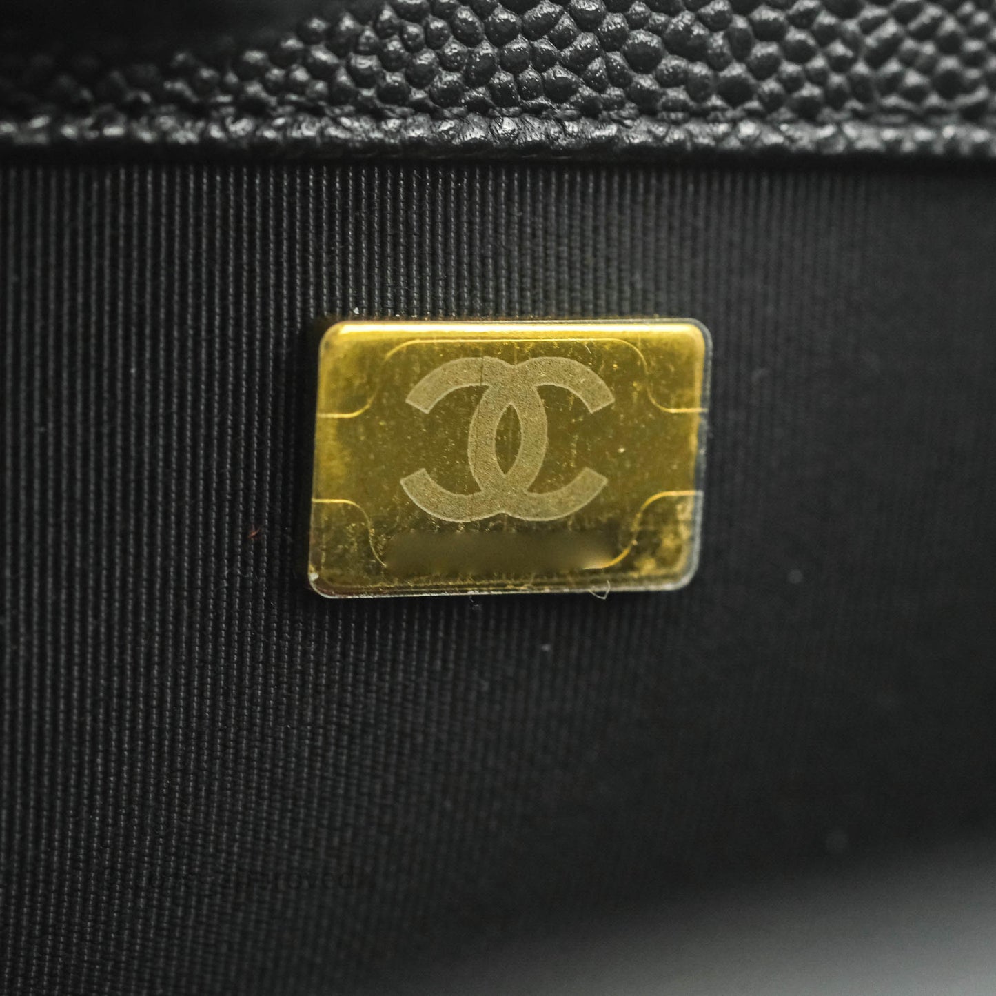 Chanel Boy Chevron Medium Black Caviar Gold Hardware