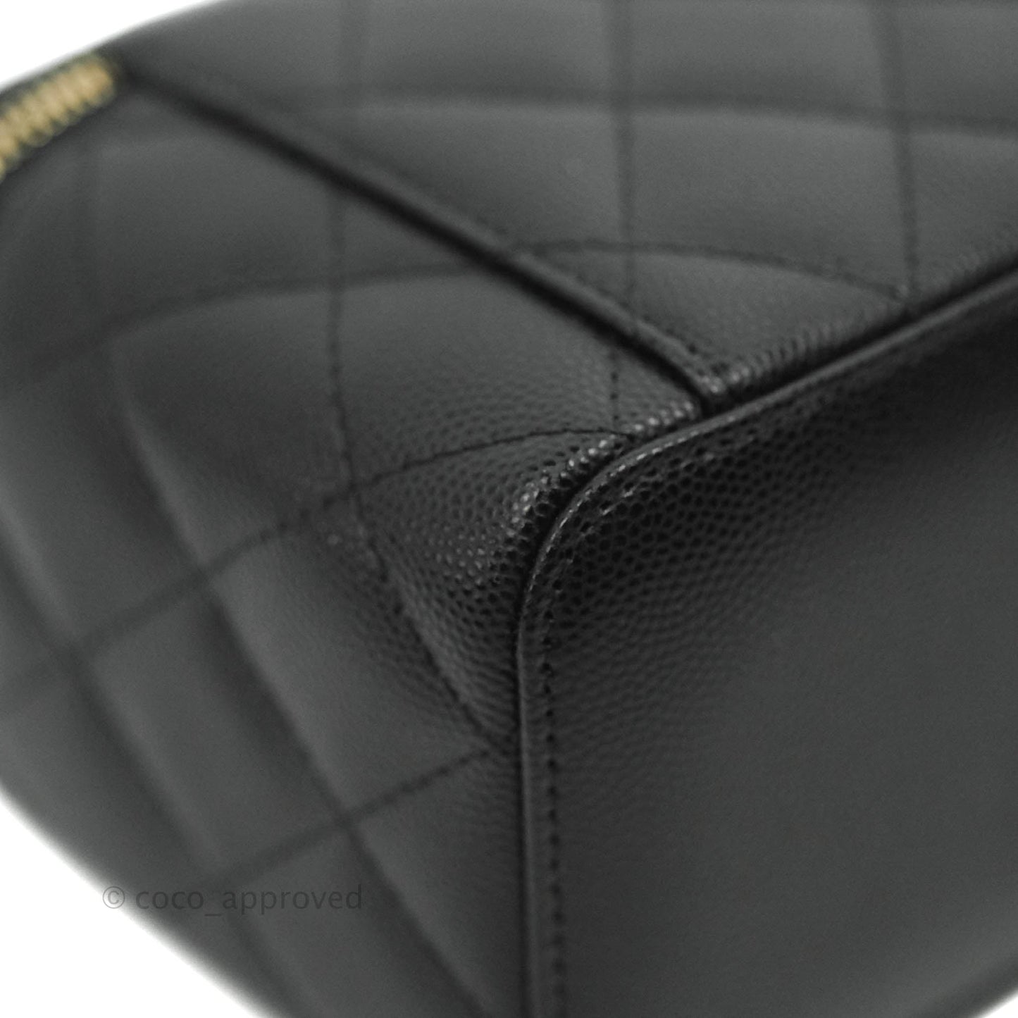 Chanel Vanity with Classic Chain Black Caviar Gold Hardware