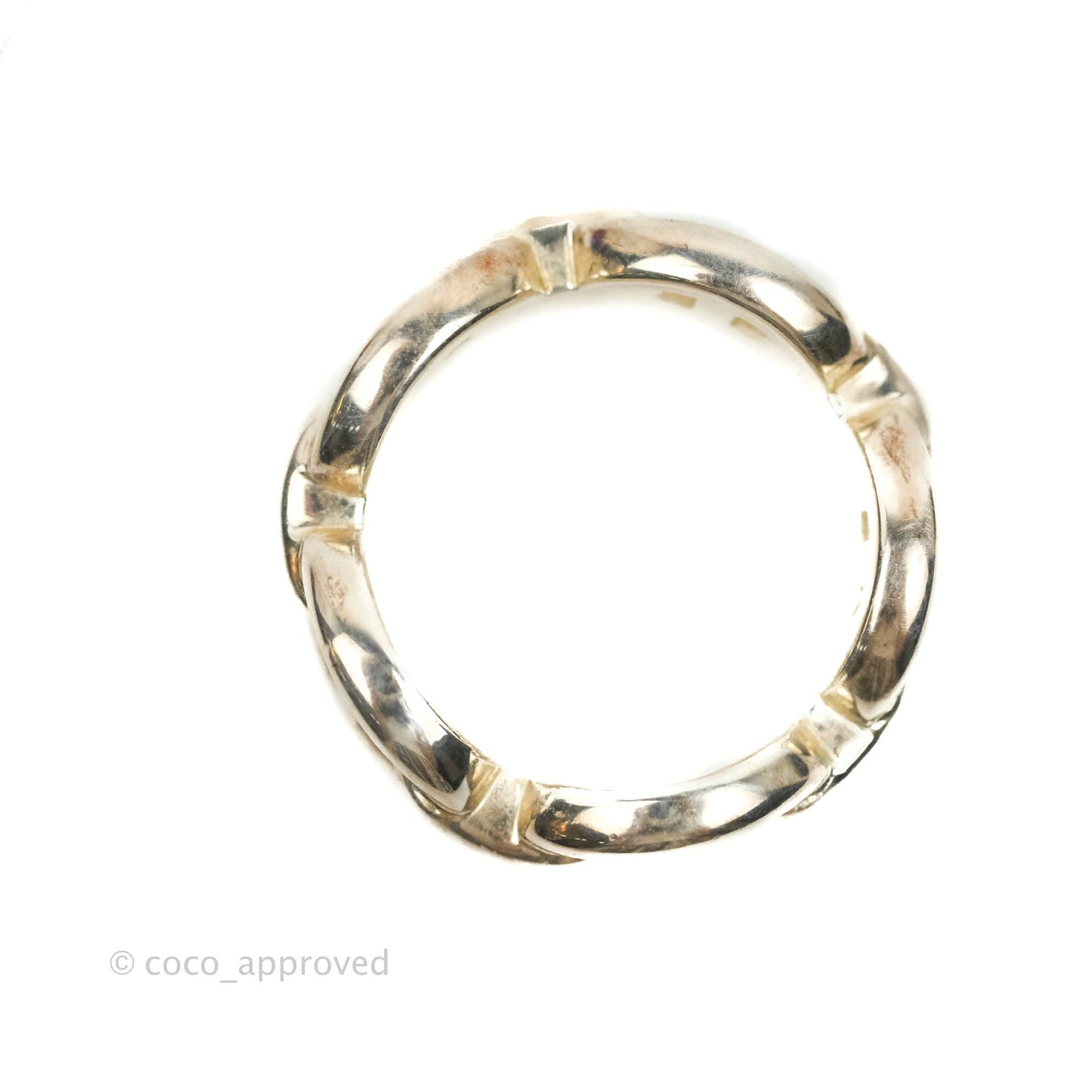 Hermès Sterling Silver PM Chaine d'Ancre Enchainee Band Ring