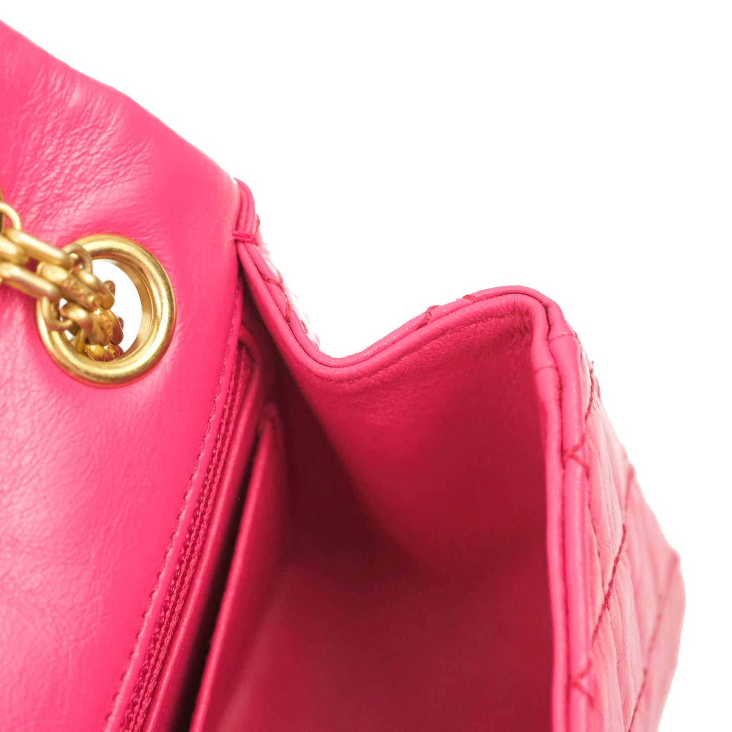 Chanel Mini Reissue 224 Fuschia Pink Aged Calfskin Aged Gold Hardware