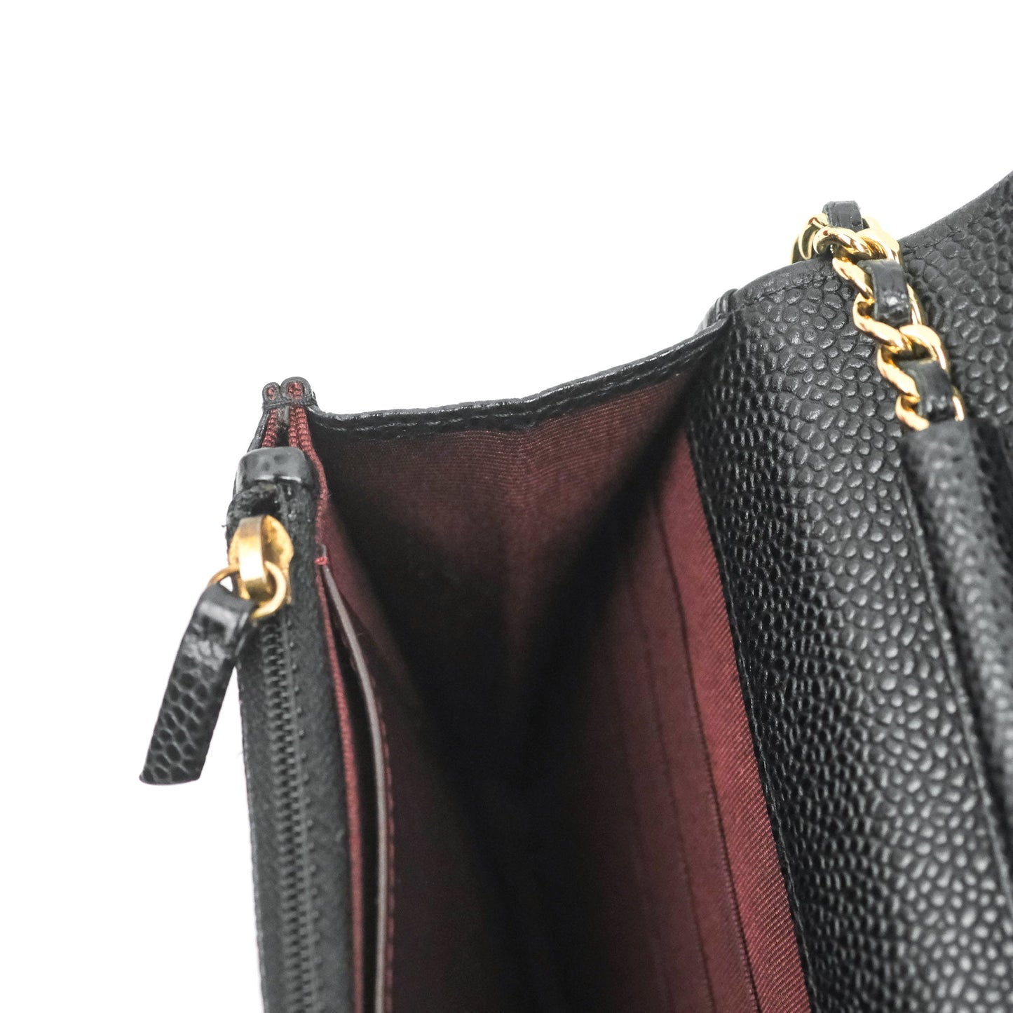 Chanel Quilted Classic WOC Black Caviar Gold Hardware