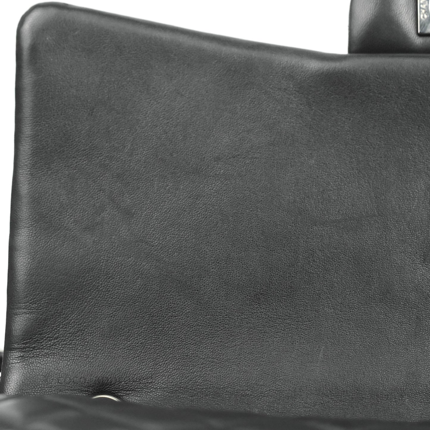 Chanel Quilted Maxi Single Flap Black Lambskin Silver Hardware