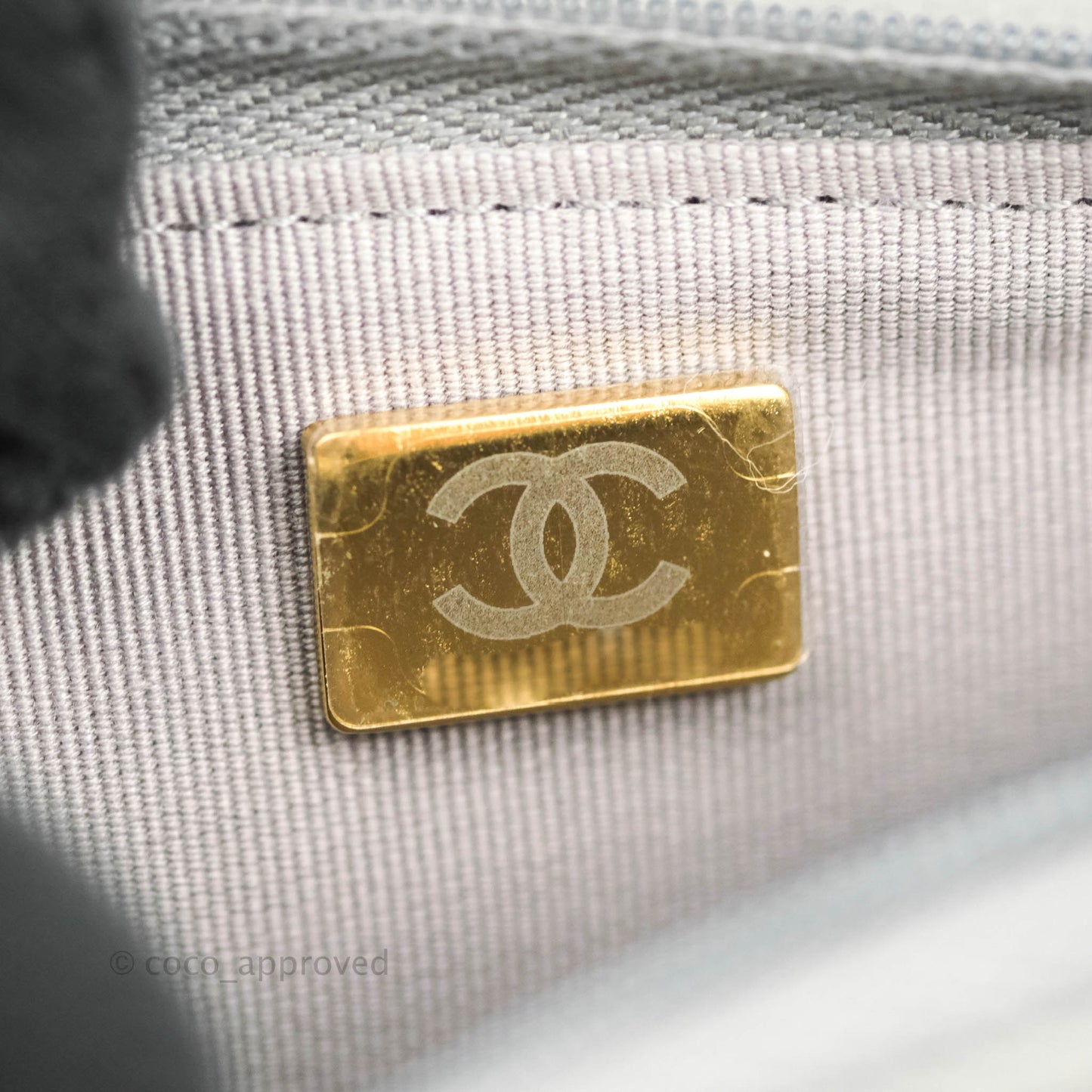 Chanel Wallet On Chain WOC Caviar Grey Gold Hardware