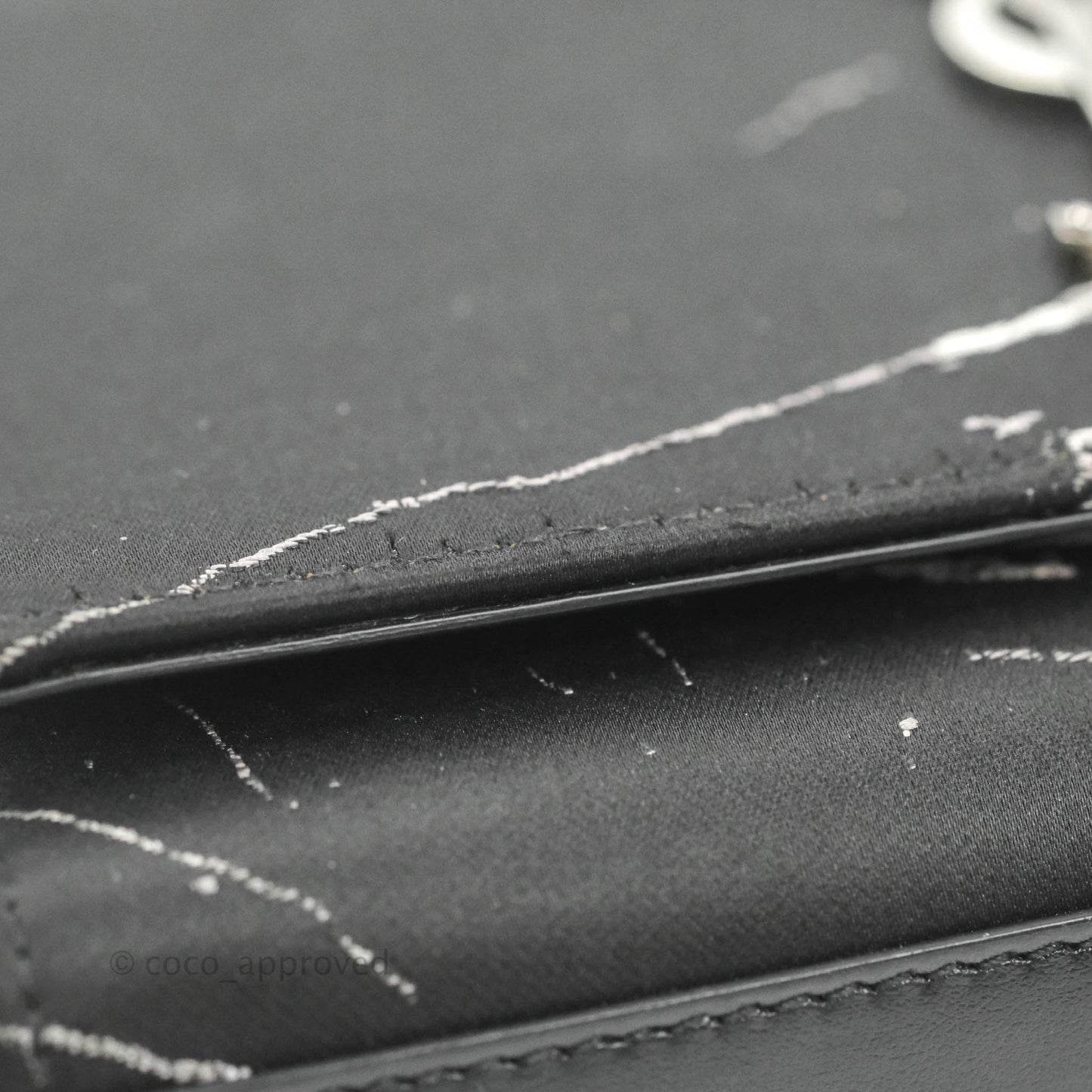 Saint Laurent Small Kate Marbled Stain Chain Bag Black Ruthenium Hardware