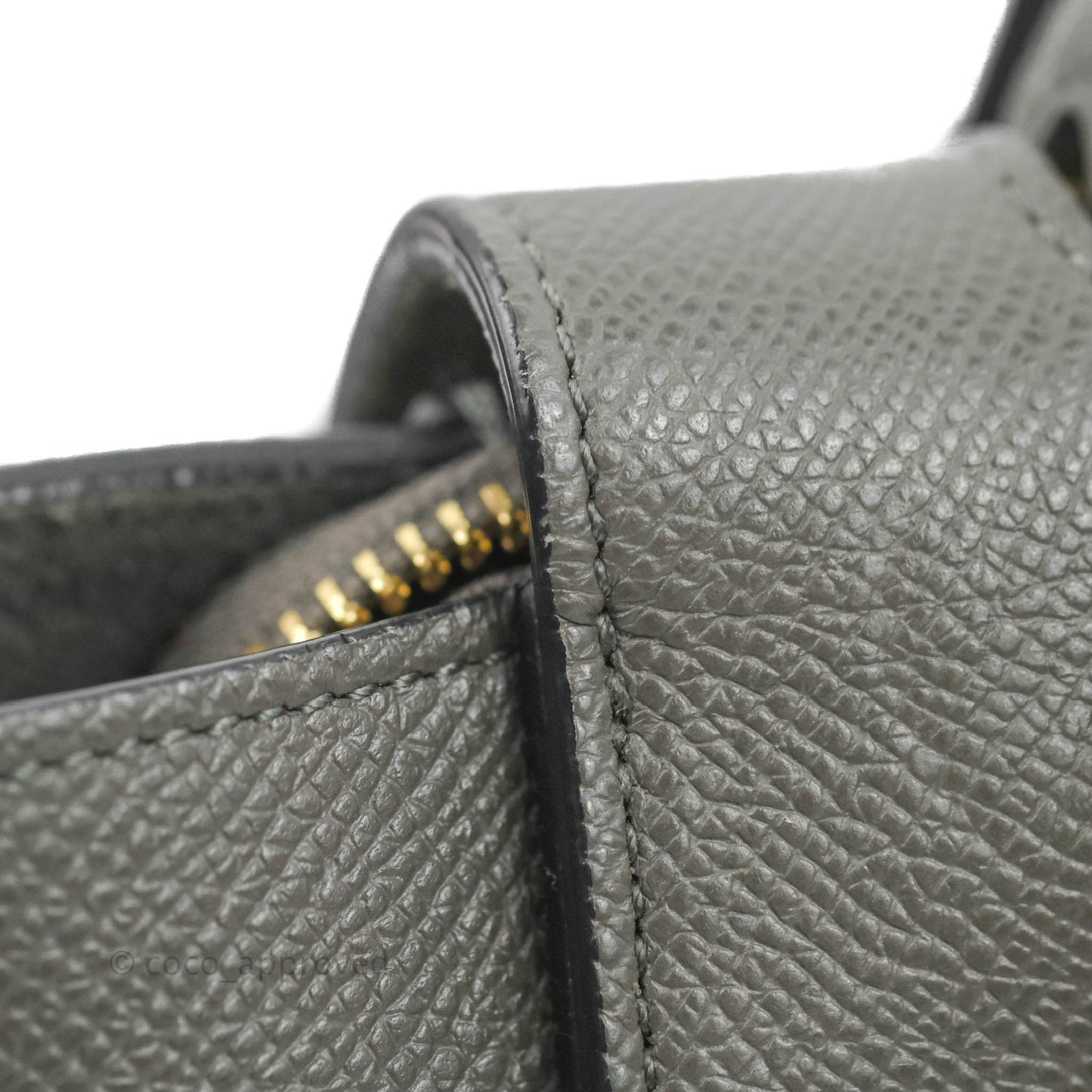 Celine Nano Belt Bag Grey Grained Calfskin Gold Hardware