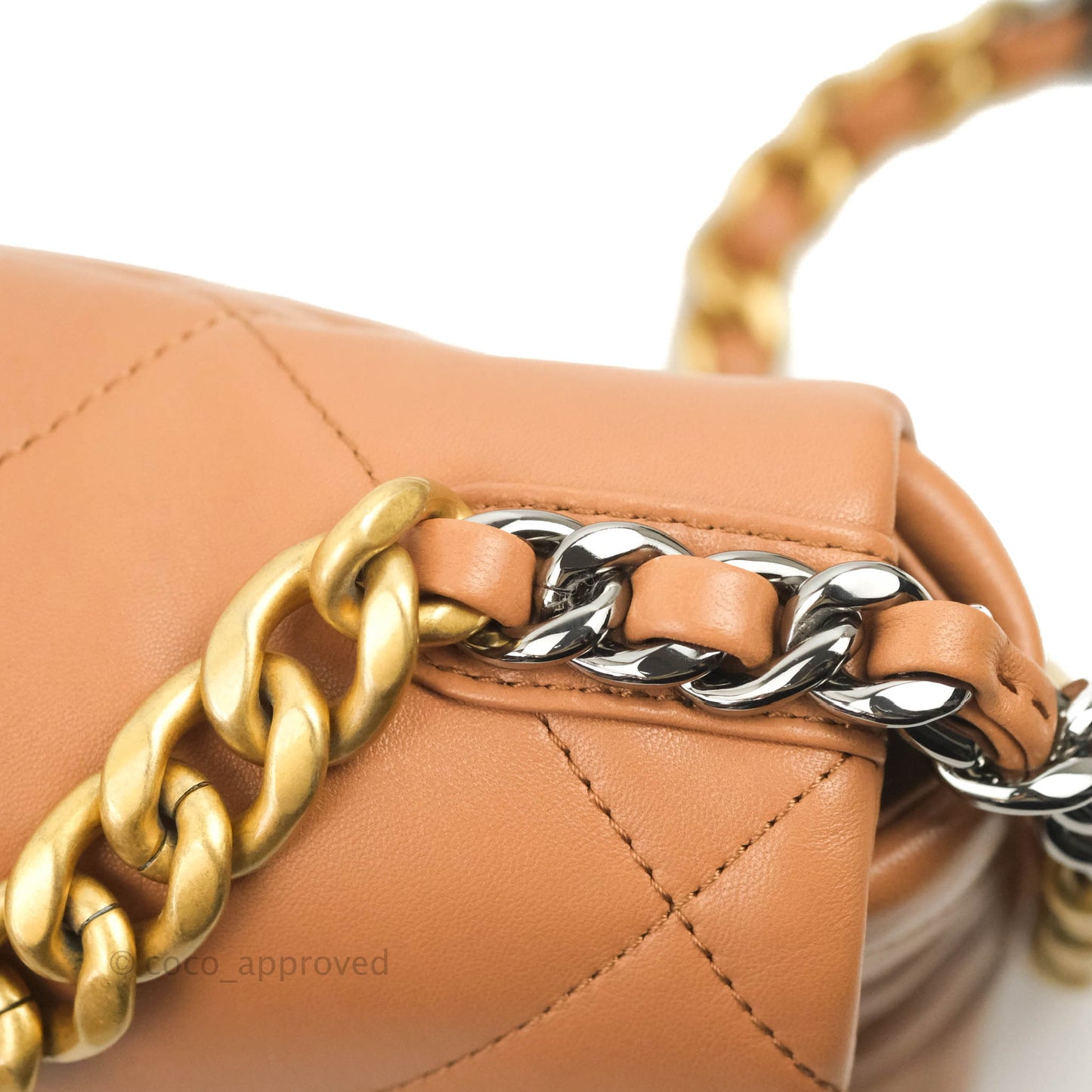 Chanel 19 Small Caramel Dark Beige Lambskin Mixed Hardware 21K