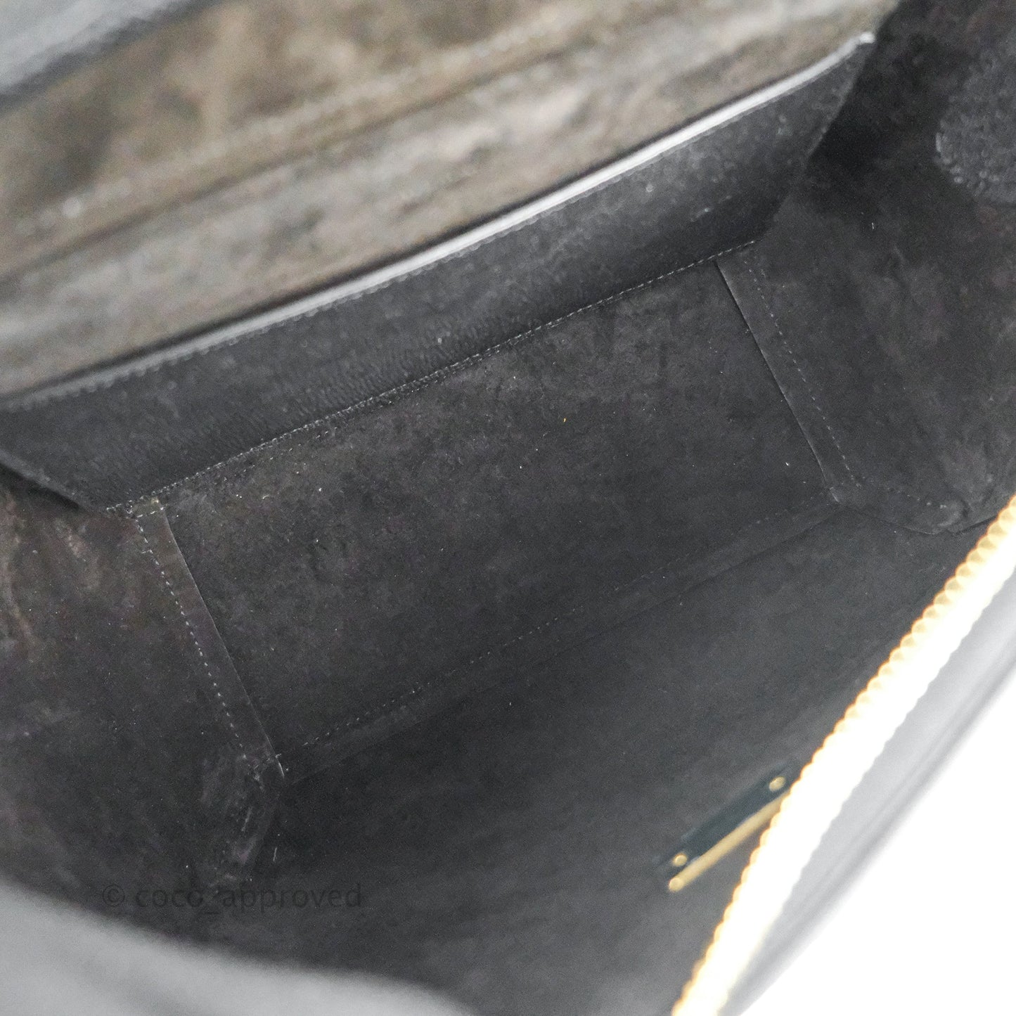 Celine Micro Belt Bag Dark Grey Grained Calfskin Gold Hardware