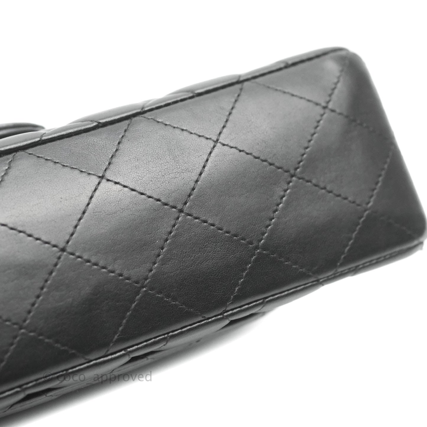 Chanel Small Classic Quilted Flap Black Lambskin Silver Hardware