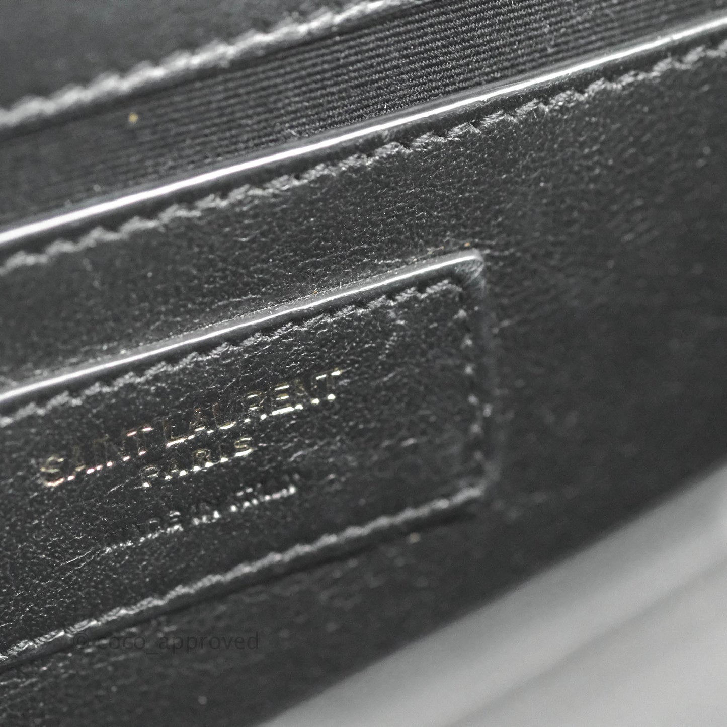 Saint Laurent Small Kate Marbled Stain Chain Bag Black Ruthenium Hardware