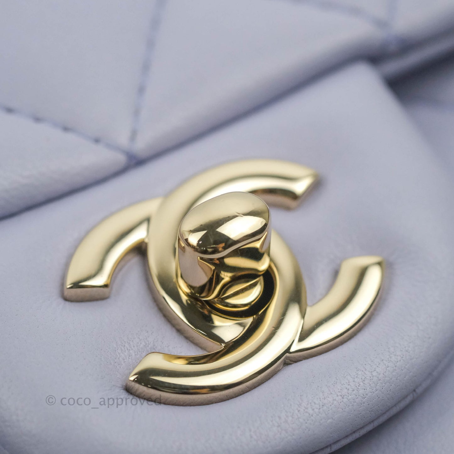 Chanel Top Handle Mini Rectangular Flap Bag Lilac Lambskin Gold Hardware