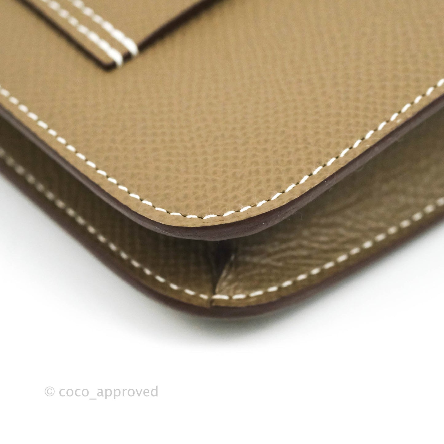 Hermès Constance Slim Wallet Etoupe Epsom Palladium Hardware
