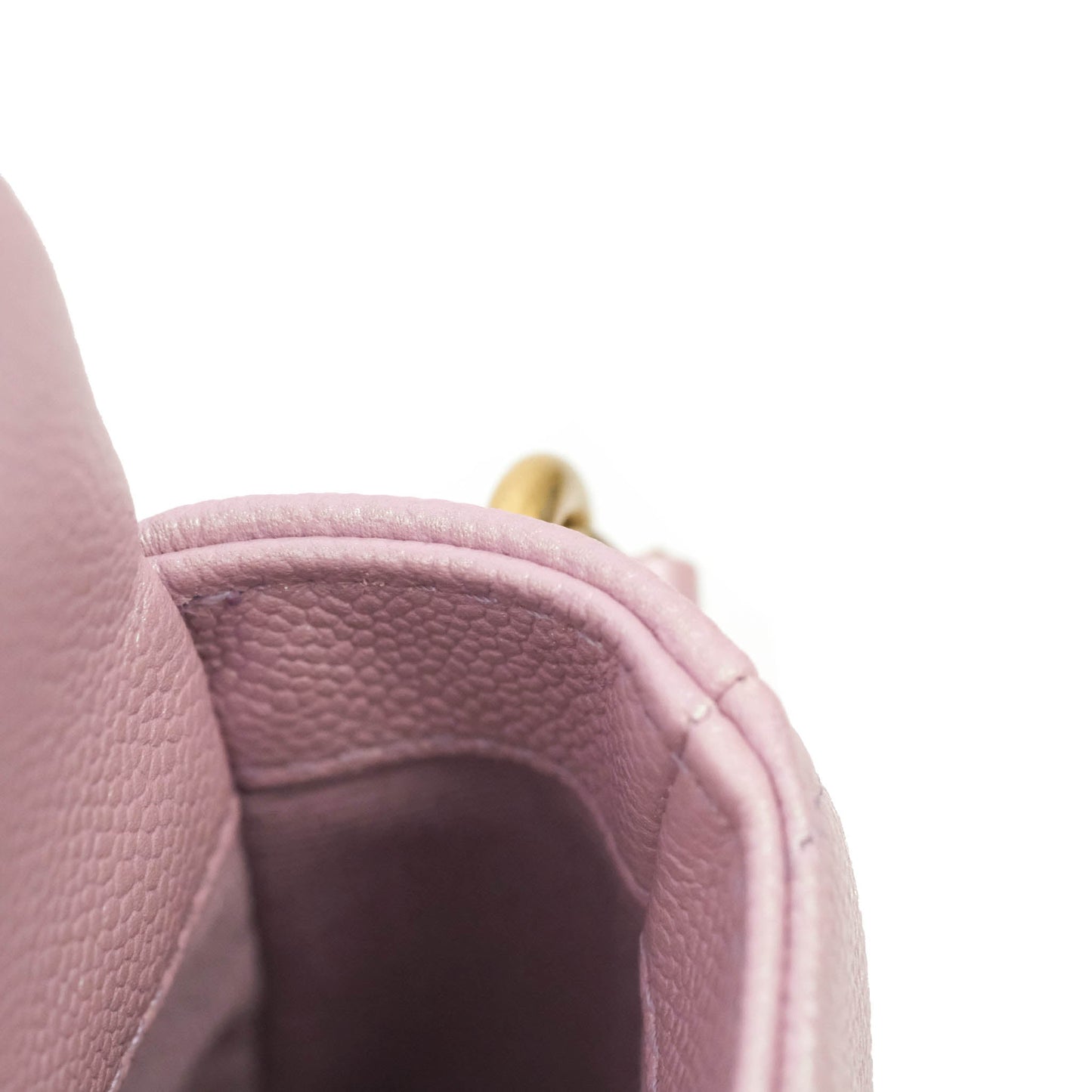 Chanel Quilted My Perfect Mini Iridescent Pink Caviar Aged Gold Hardware 21K