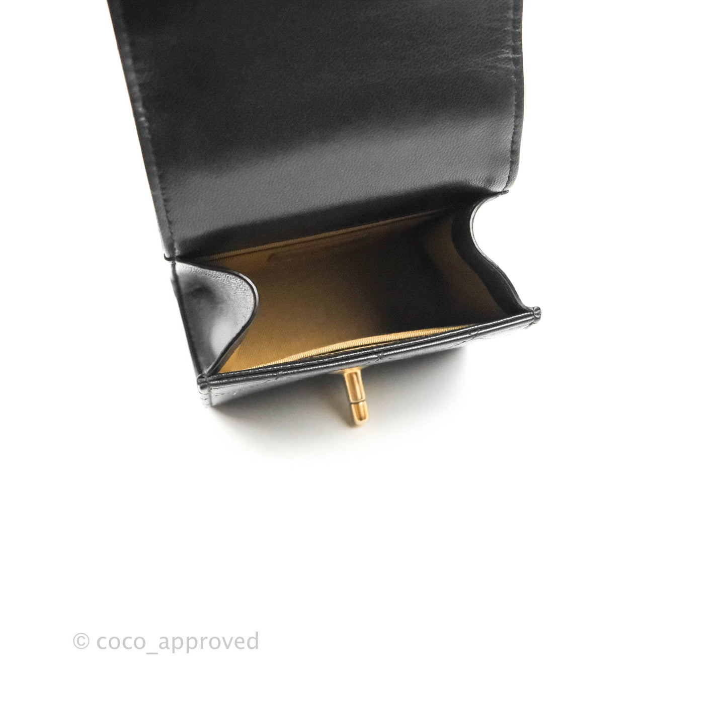 Chanel Mini Chic Pearls Flap Black Goatskin Gold Hardware