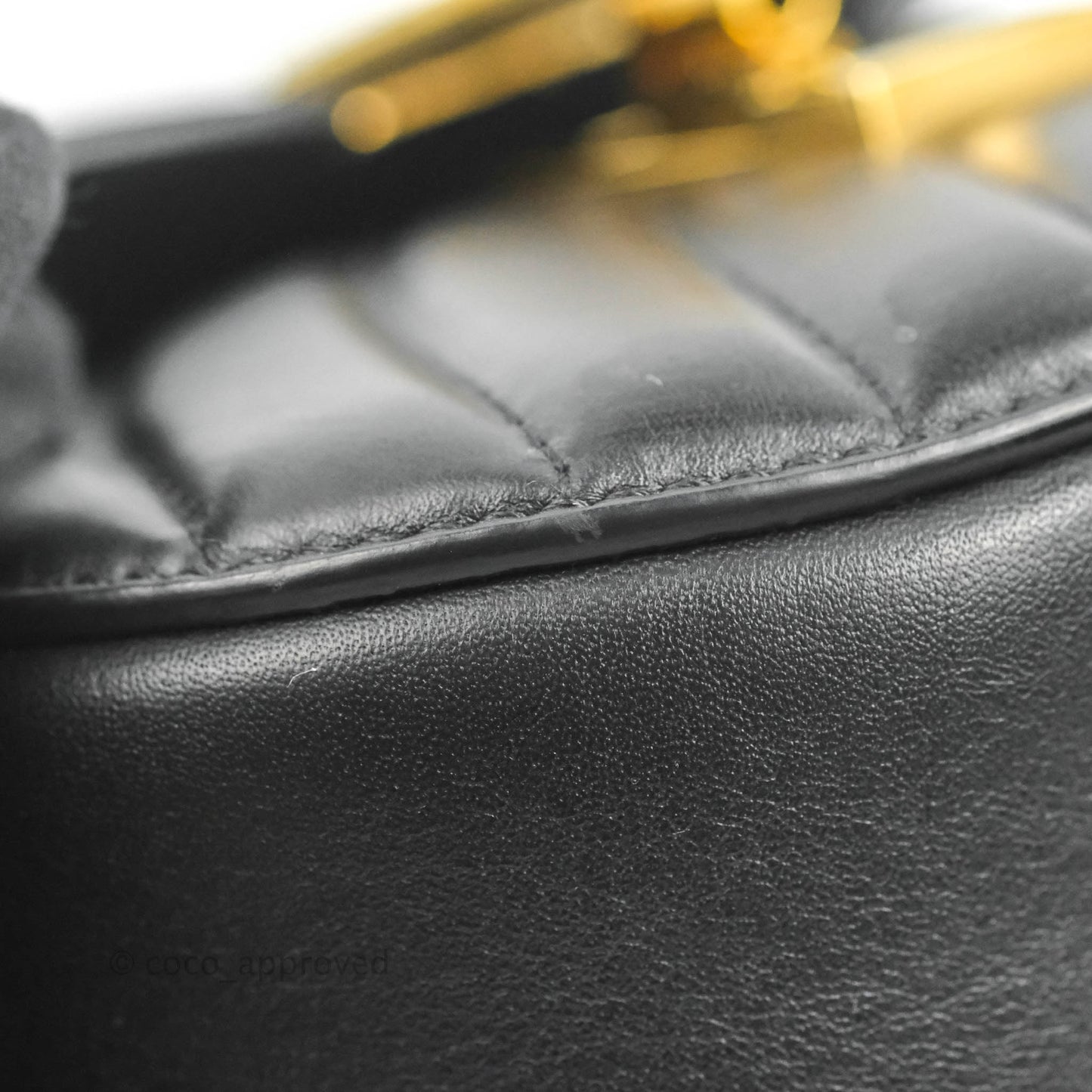 Chloe Quilted Mini Drew Bijou Crossbody Bag Black Smooth Calfskin Gold Hardware