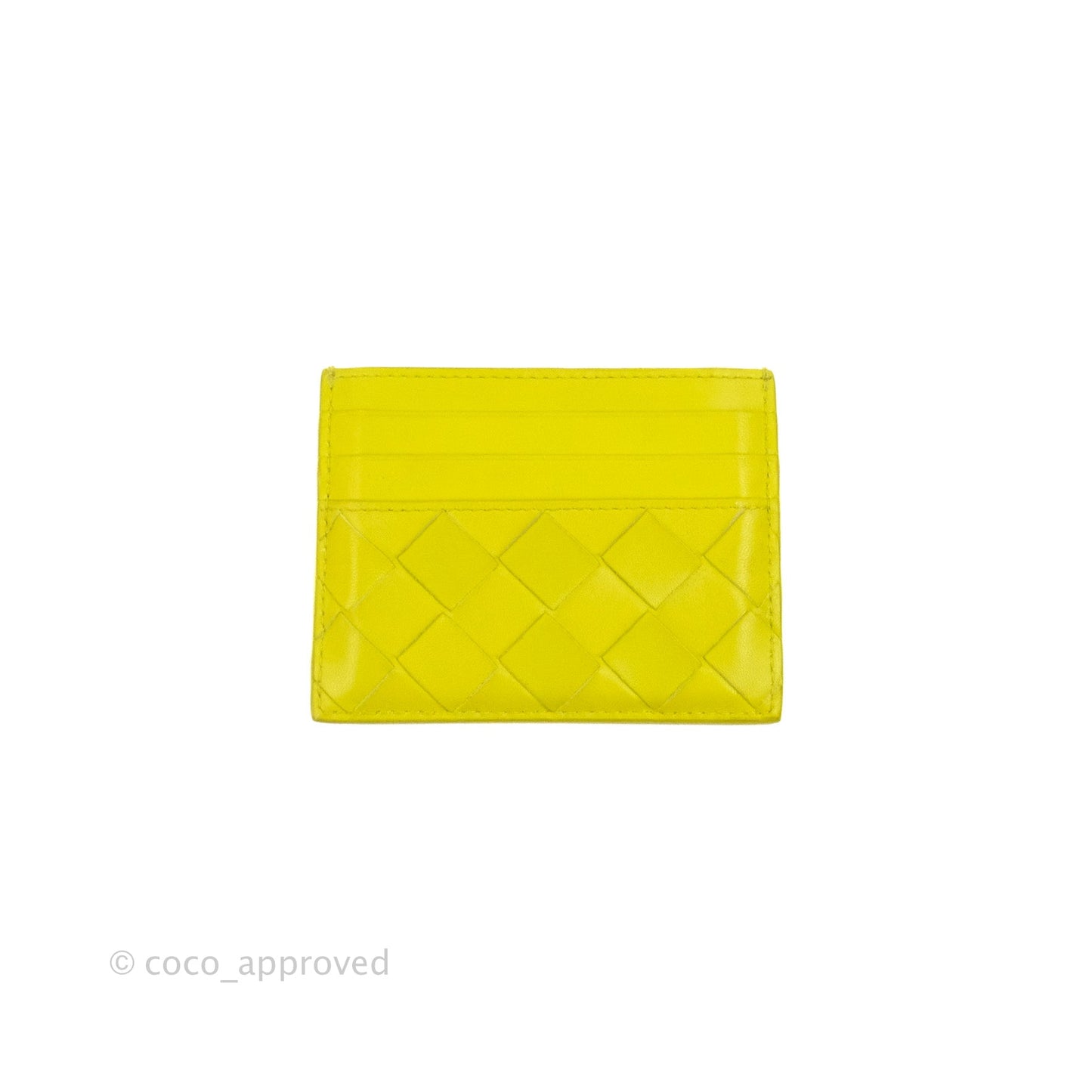 Bottega Veneta Intrecciato Card Holder Kiwi