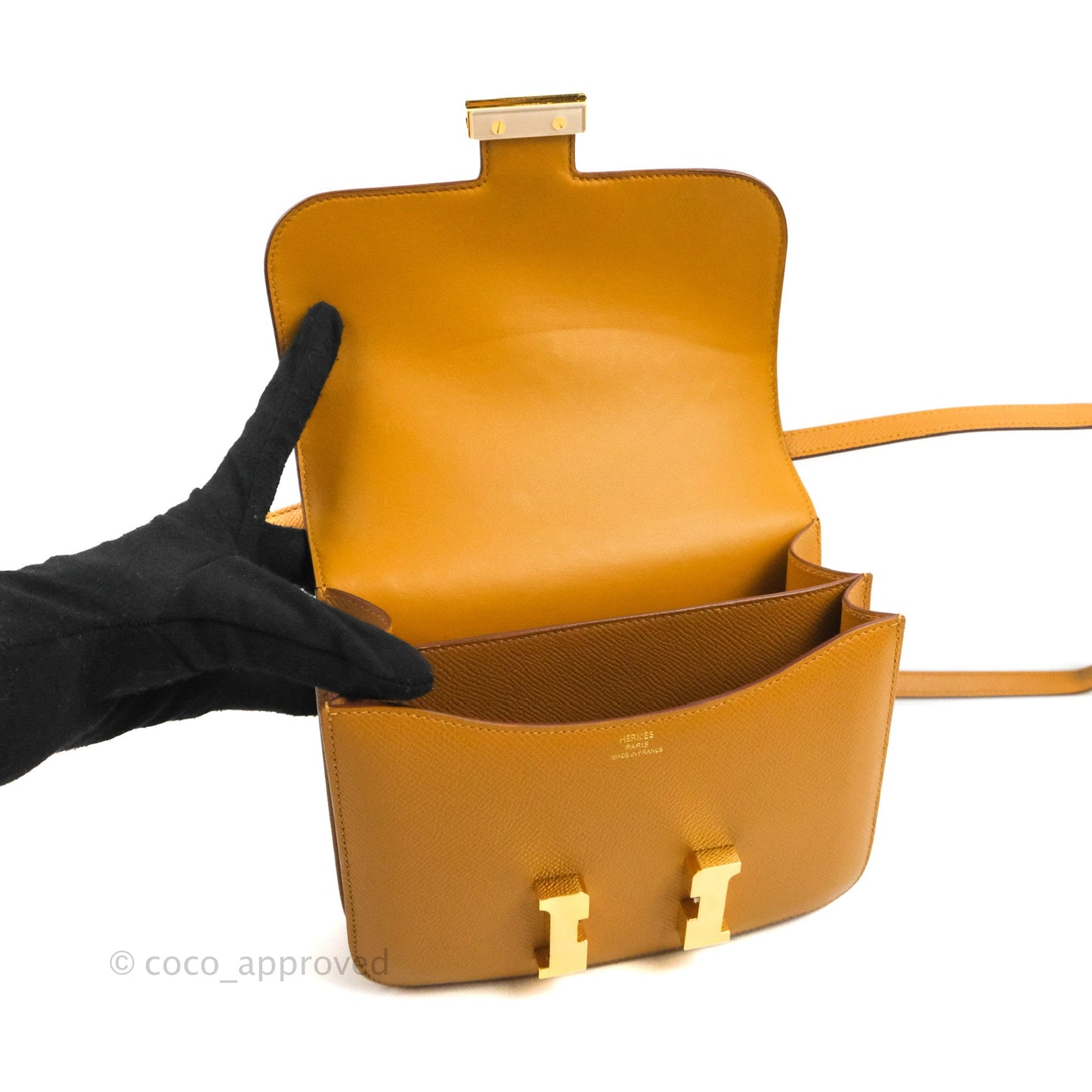 Hermès Constance Mini 18cm Sesame Epsom Gold Hardware