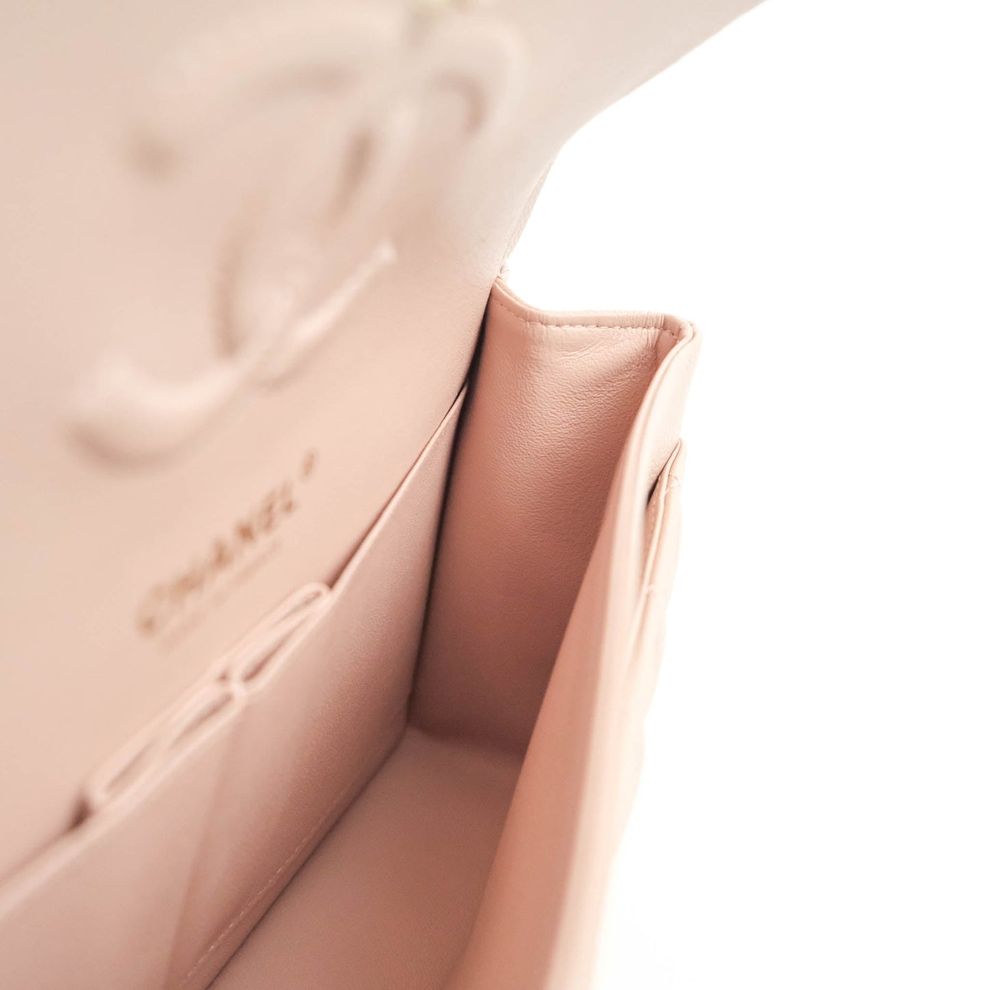 Chanel Classic Small S/M Flap Rose Clair Pink Caviar Gold Hardware 21C