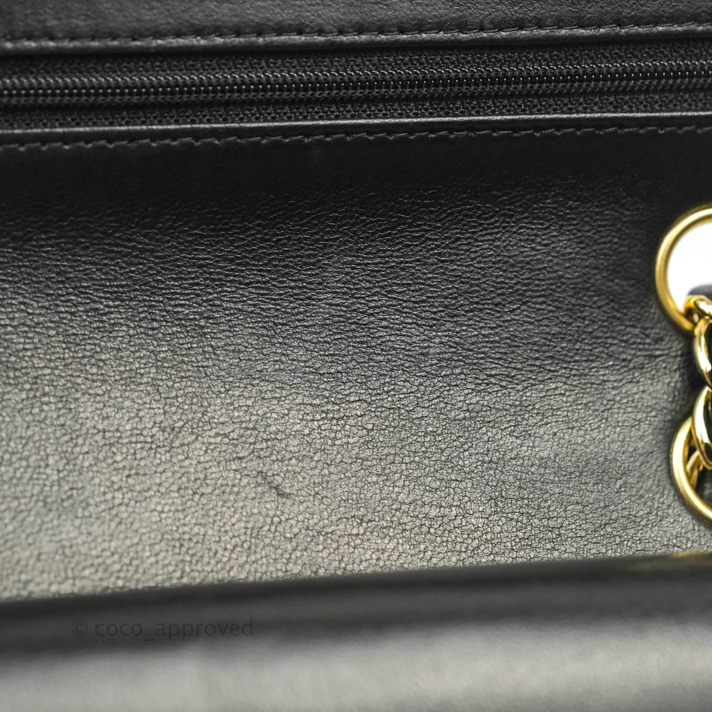 Chanel Classic M/L Flap Bag Black Lambskin Gold Hardware