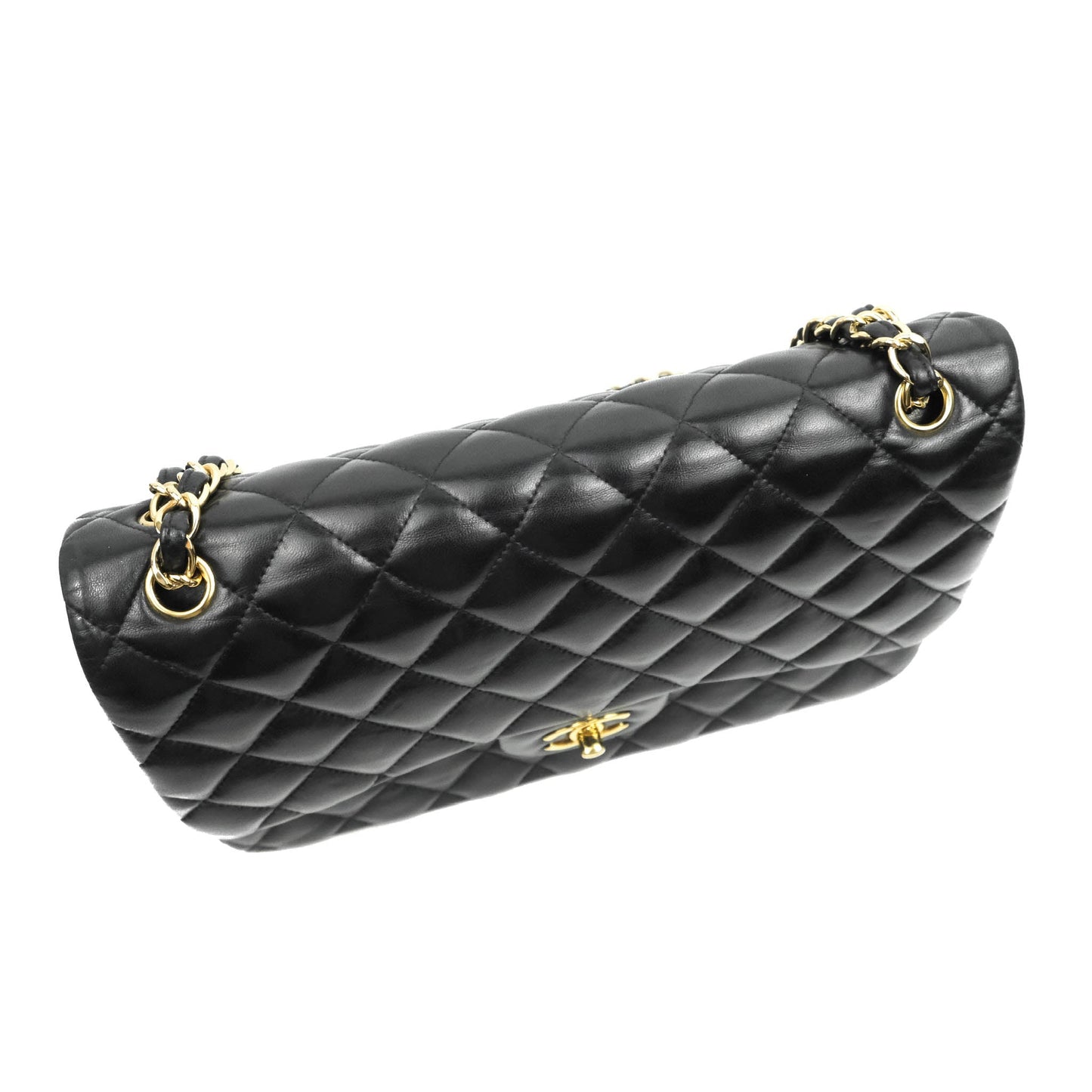 Chanel Jumbo Double Flap Black Lambskin Gold Hardware
