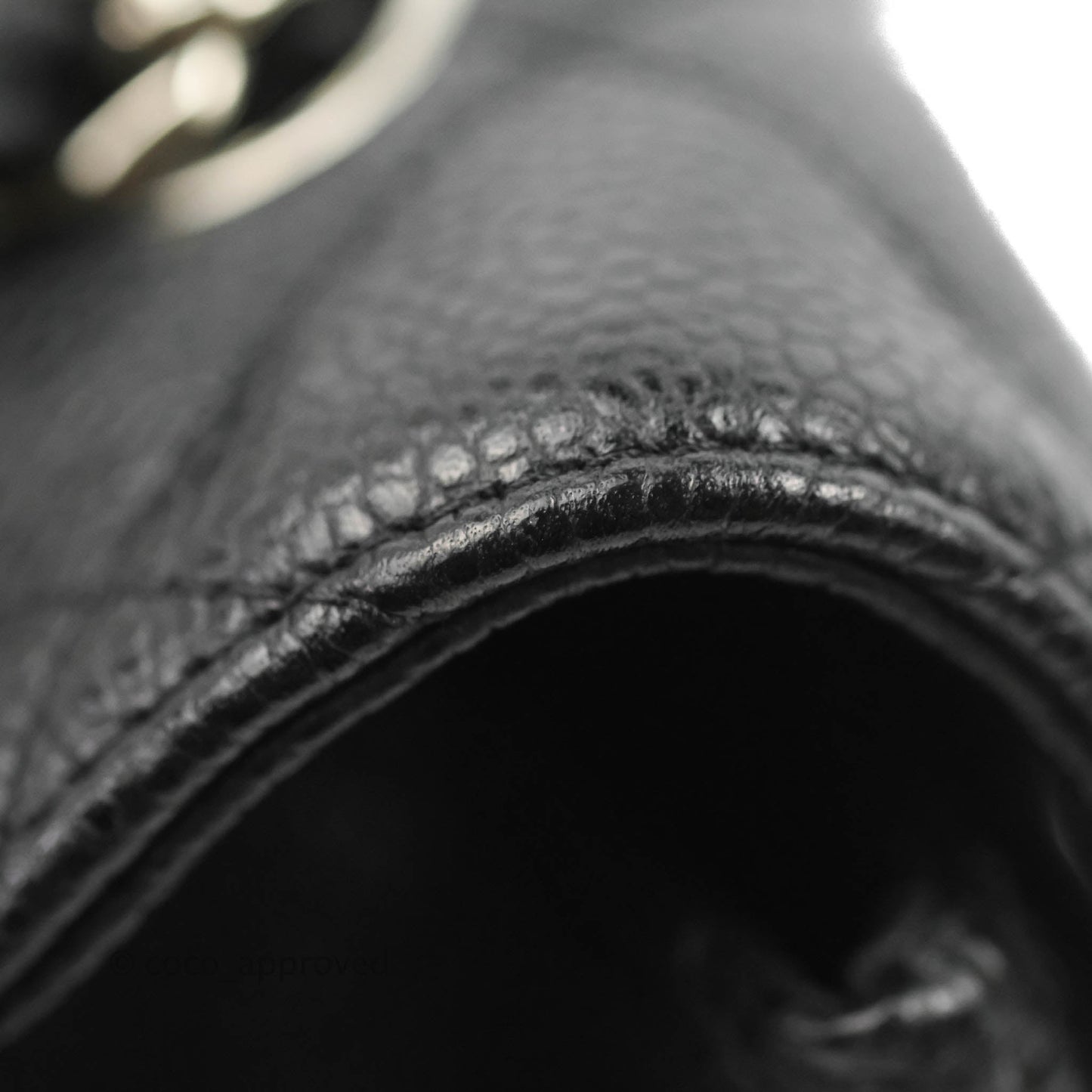 Chanel Jumbo Single Flap Black Caviar Silver Hardware