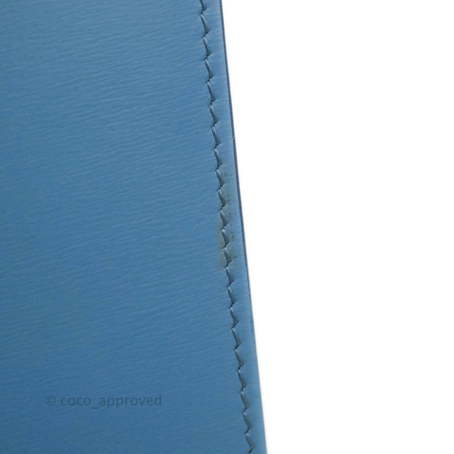 Celine Medium Classic Box Flap Blue Calfskin Silver Hardware