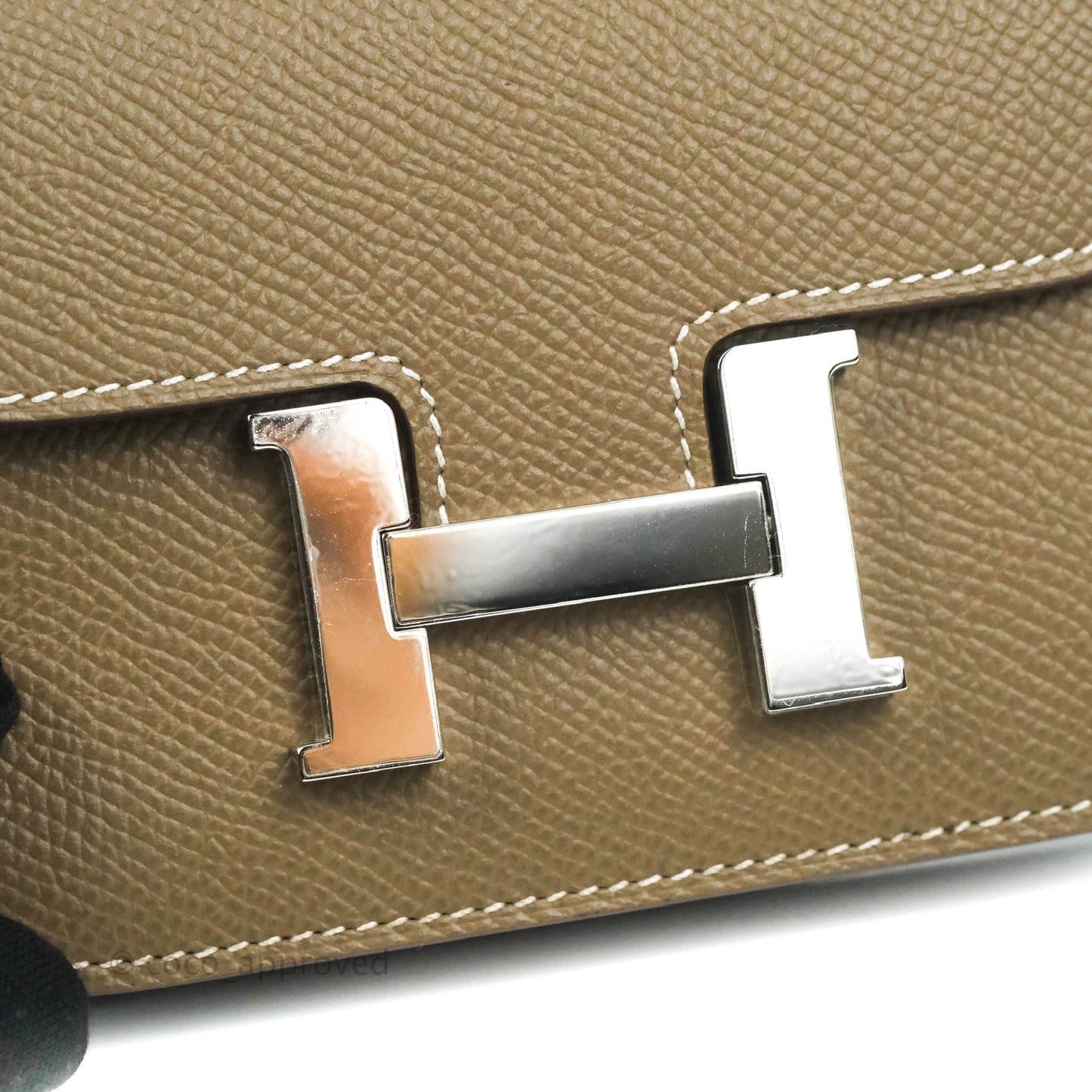 Hermès Constance Slim Wallet Etoupe Epsom Palladium Hardware