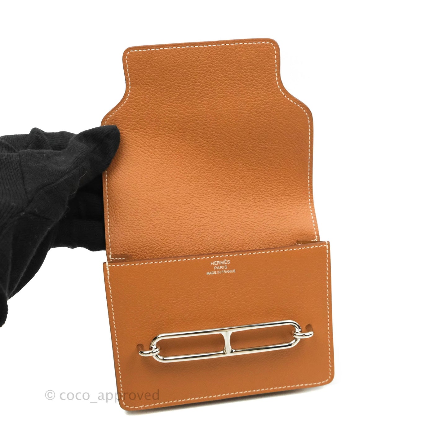 Hermès Roulis Slim Wallet Gold Palladium Hardware