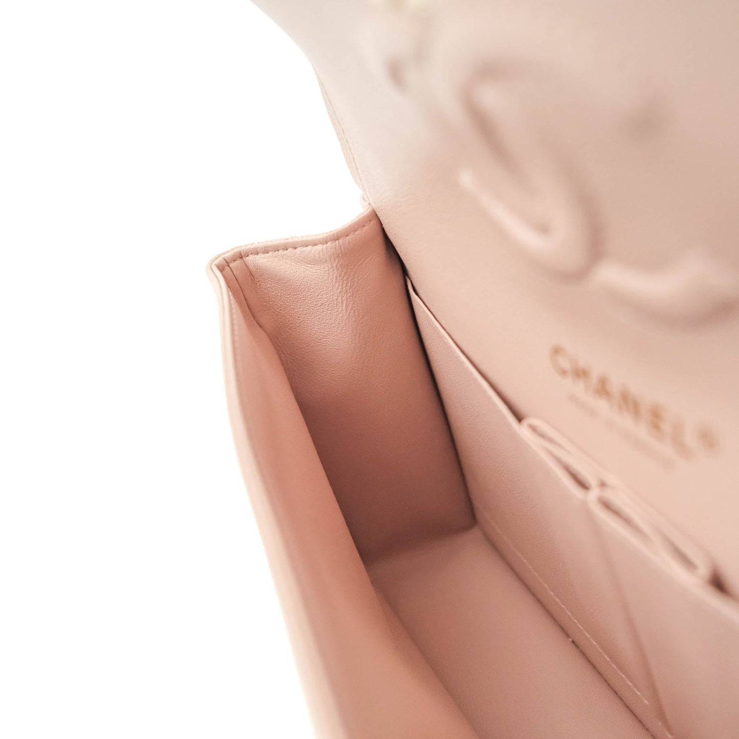 Chanel Classic Small S/M Flap Rose Clair Pink Caviar Gold Hardware 21C