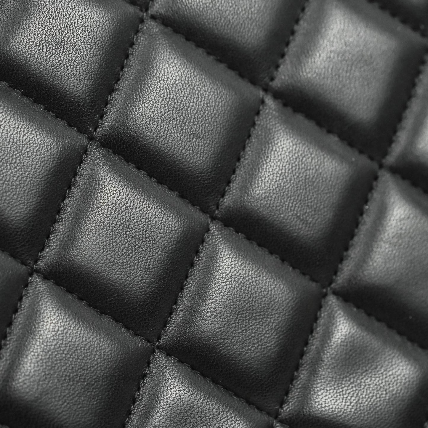 Chanel Quilted Maxi Single Flap Black Lambskin Silver Hardware