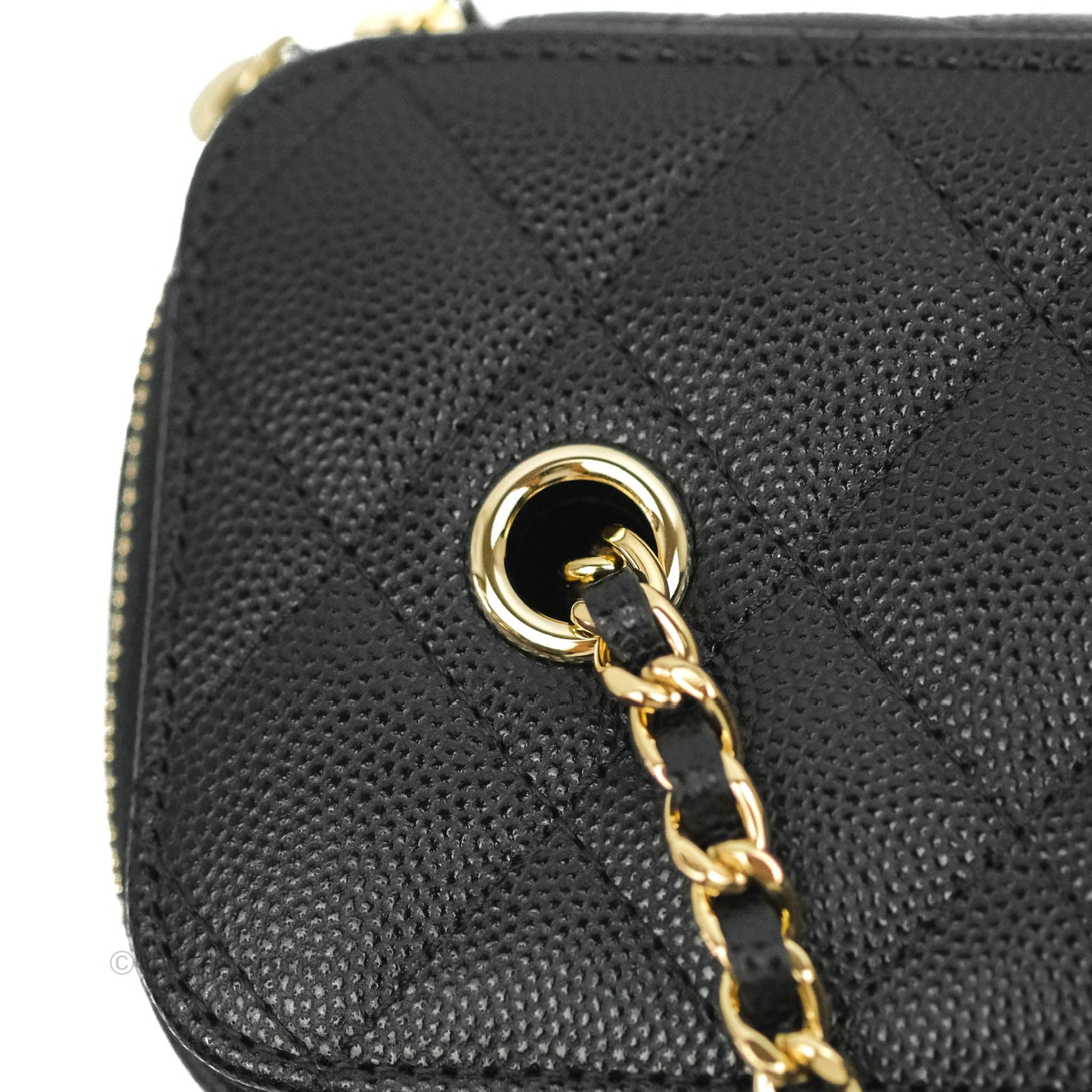 Chanel Vanity with Classic Chain Black Caviar Gold Hardware
