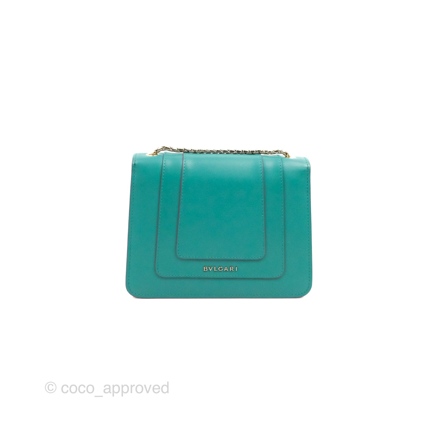 Bvlgari Serpenti Forever Small Crossbody Bag Green Gold Hardware