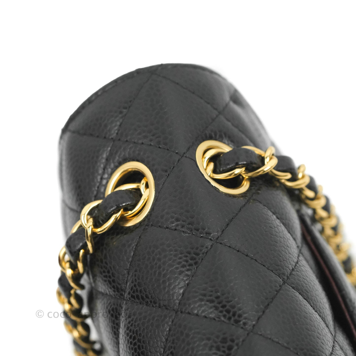 Chanel Classic M/L Medium Double Flap Black Caviar Gold Hardware