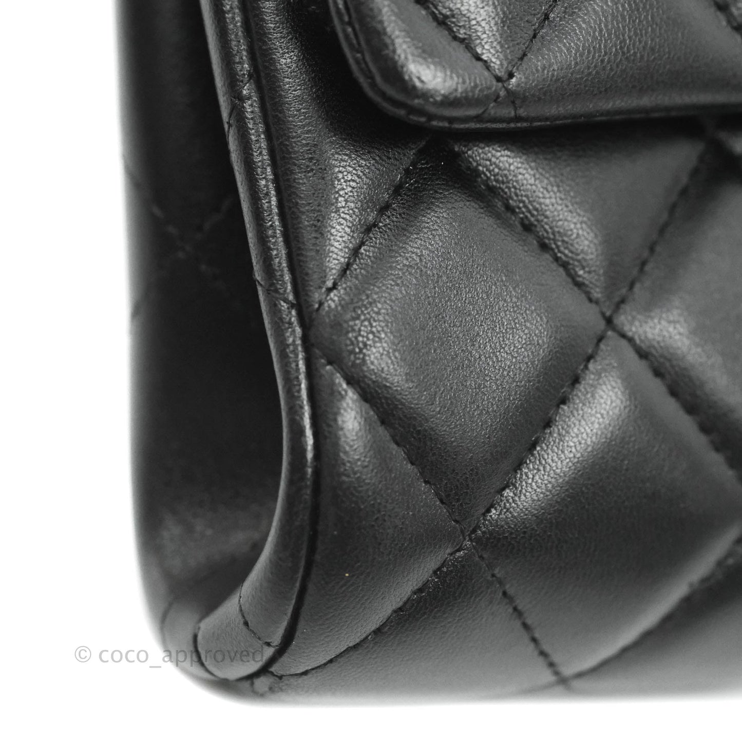 Chanel Quilted Clutch with Chain Lambskin Black Silver Hardware