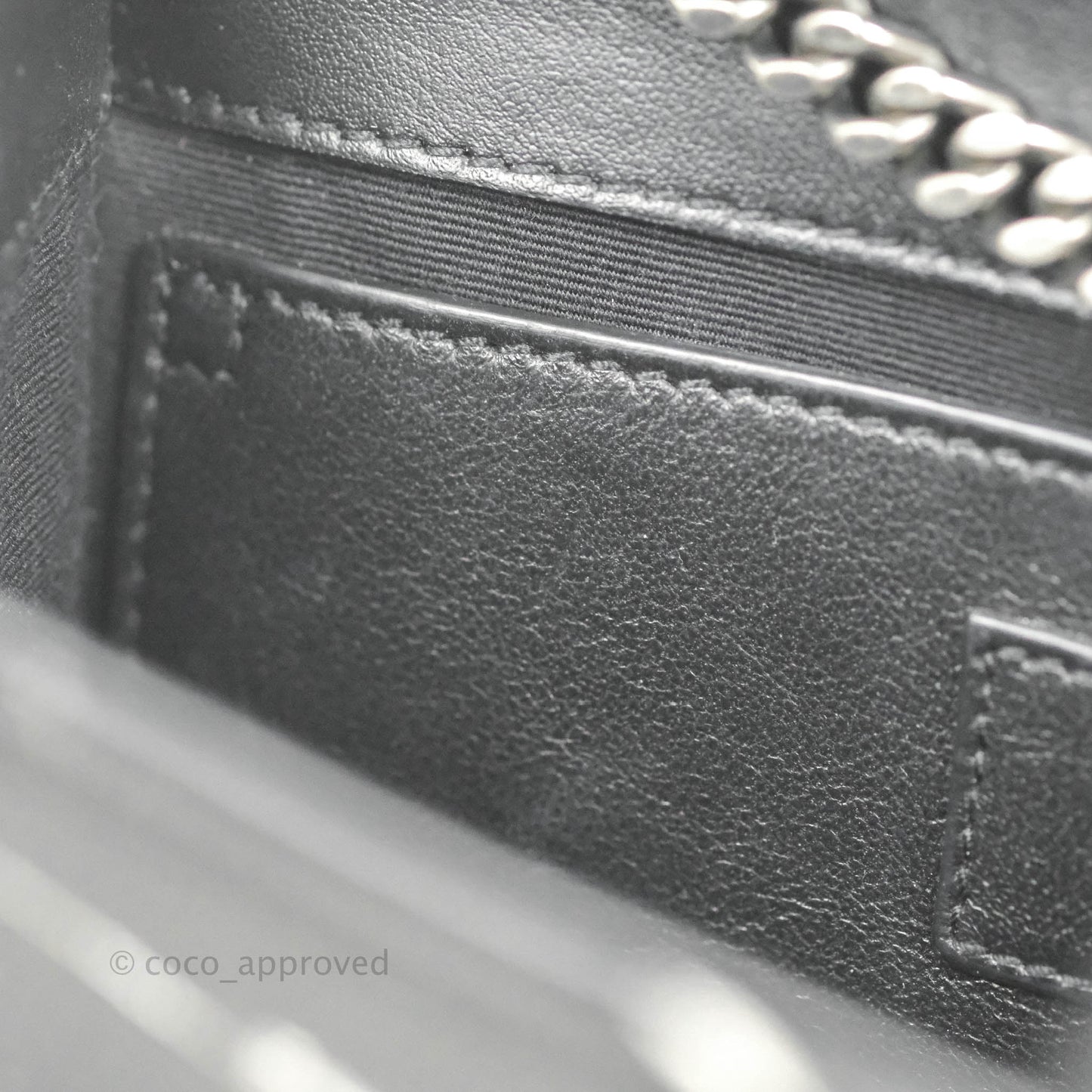 Saint Laurent Small Kate Marbled Stain Chain Bag Black Ruthenium Hardware