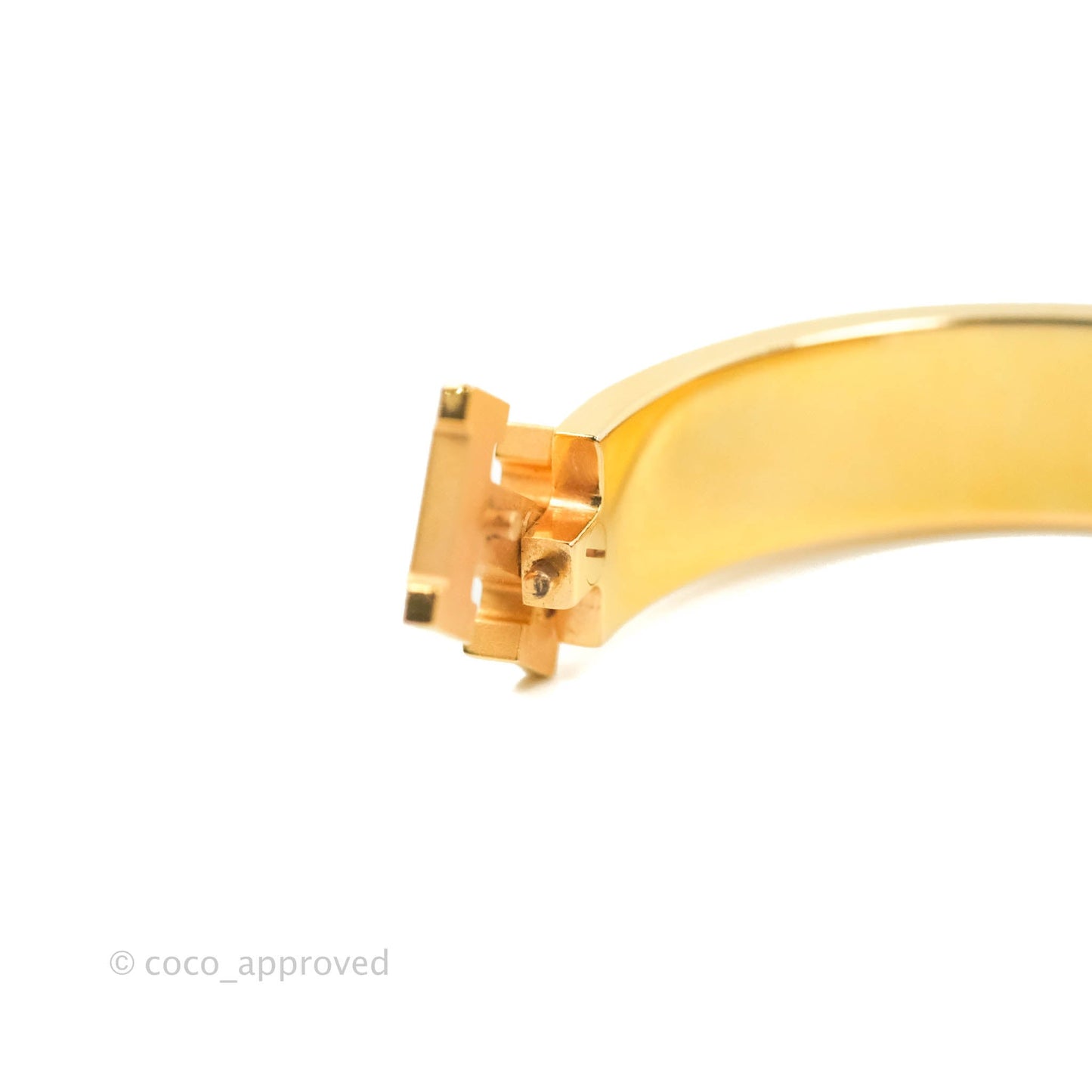 Hermès Clic H Bracelet White Rose Gold PM