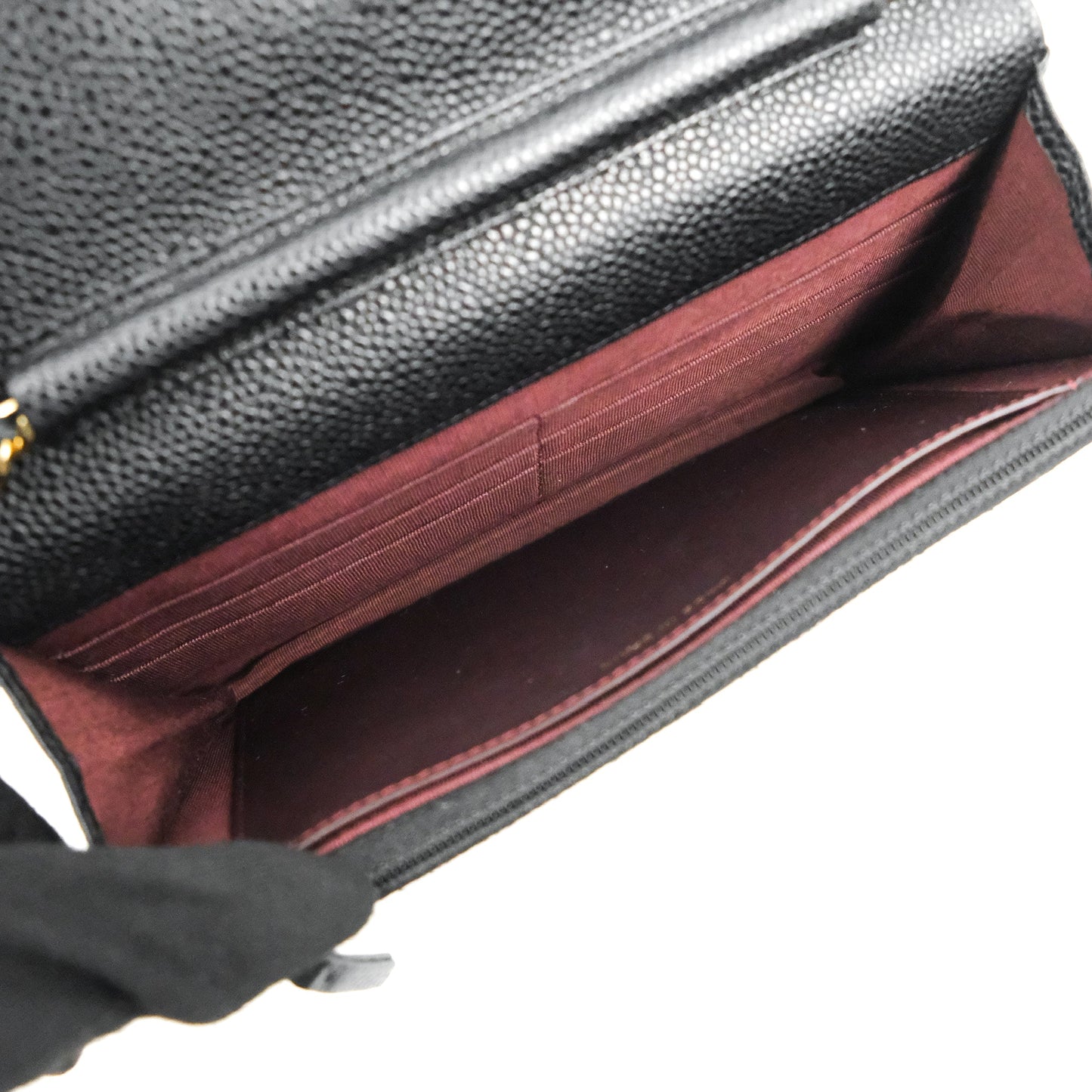 Chanel Quilted Classic WOC Black Caviar Gold Hardware