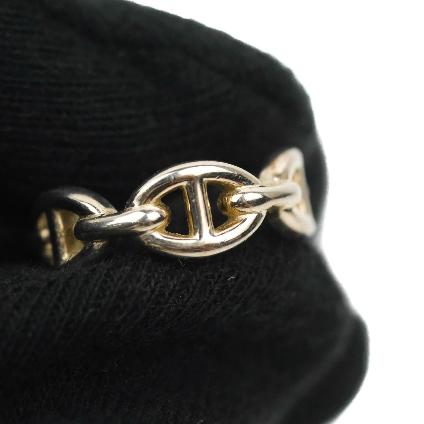 Hermès Sterling Silver PM Chaine d'Ancre Enchainee Band Ring