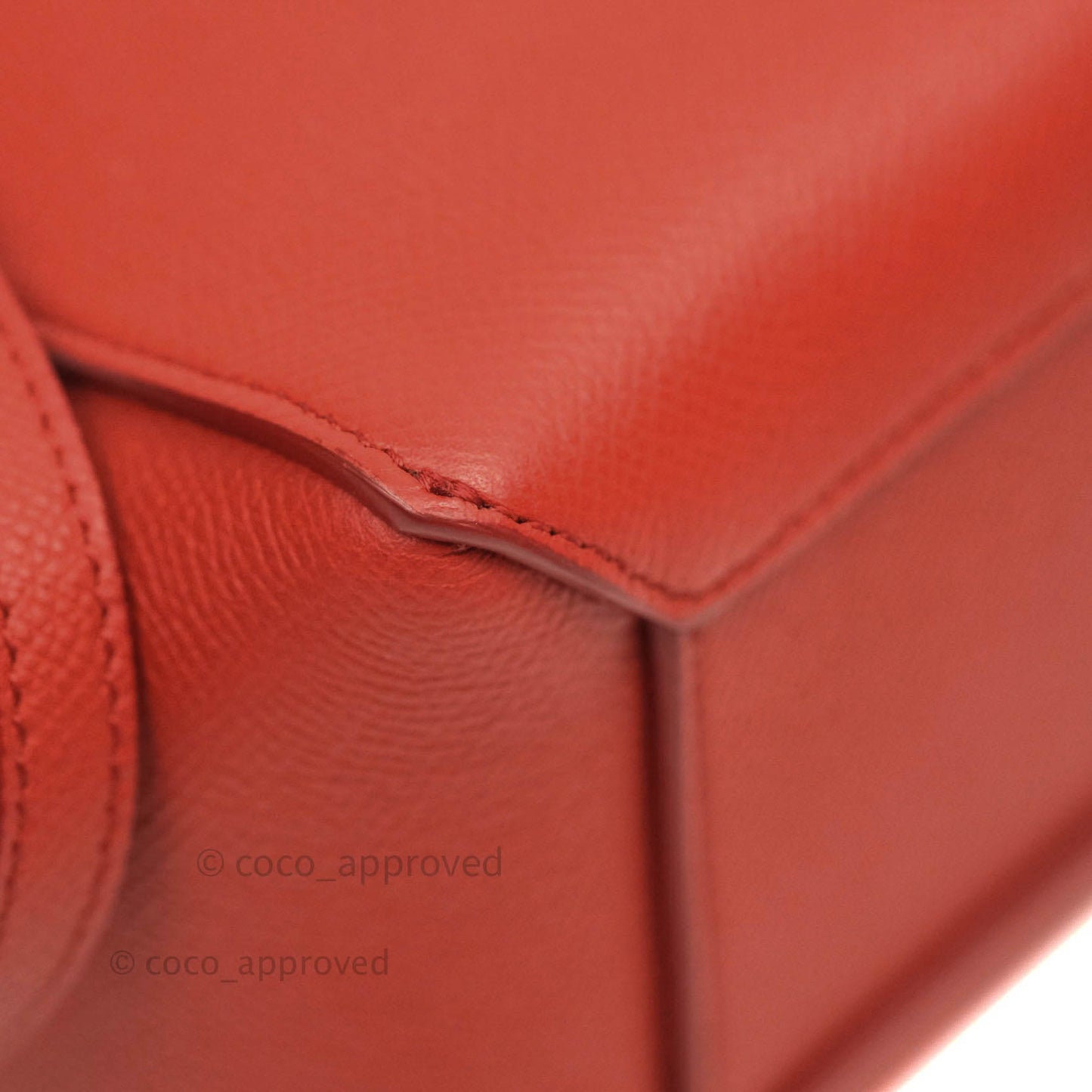 Celine Grained Calfskin Nano Belt Bag Red Gold Hardware