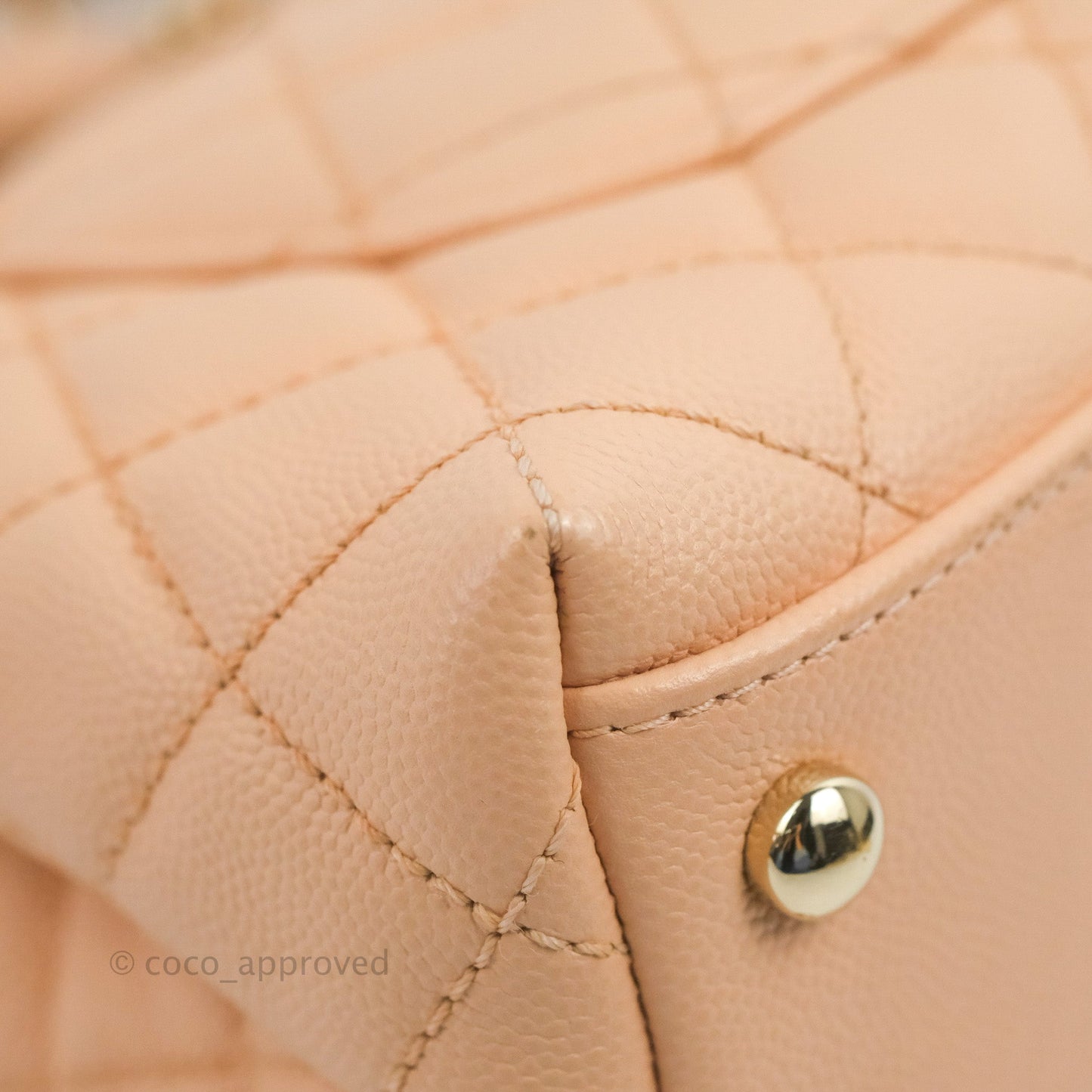 Chanel Mini Coco Handle Quilted Light Pink Caviar Gold Hardware