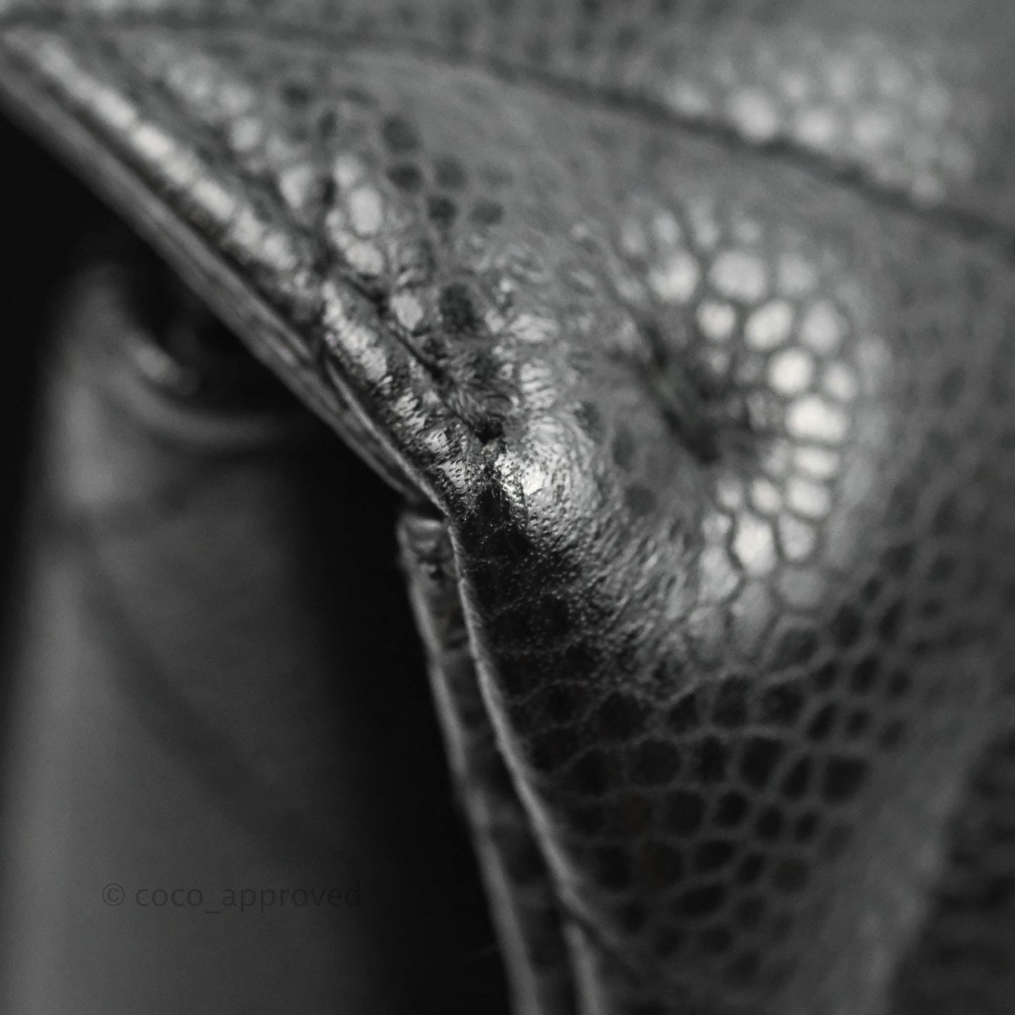 Chanel Jumbo Single Flap Black Caviar Silver Hardware